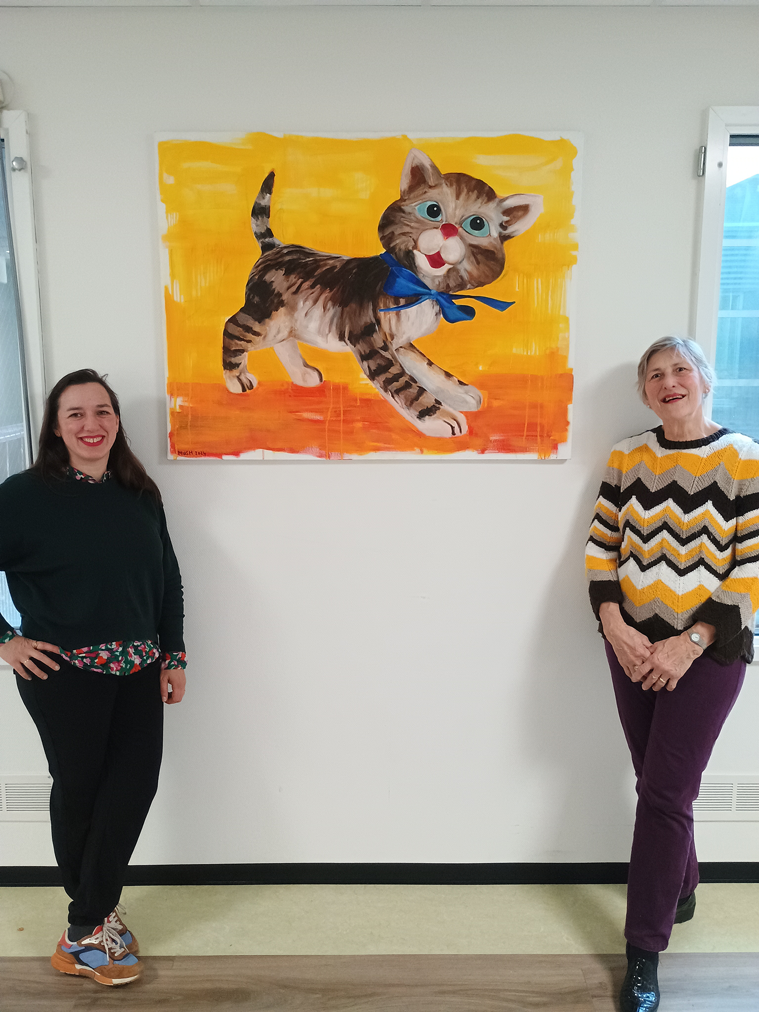 Westeinde Hospital Den Hague. Me and R. van der Beek from the Art commission.