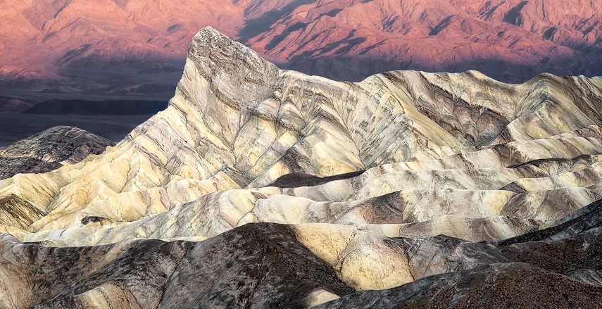 Zebriske Point in Death Valley