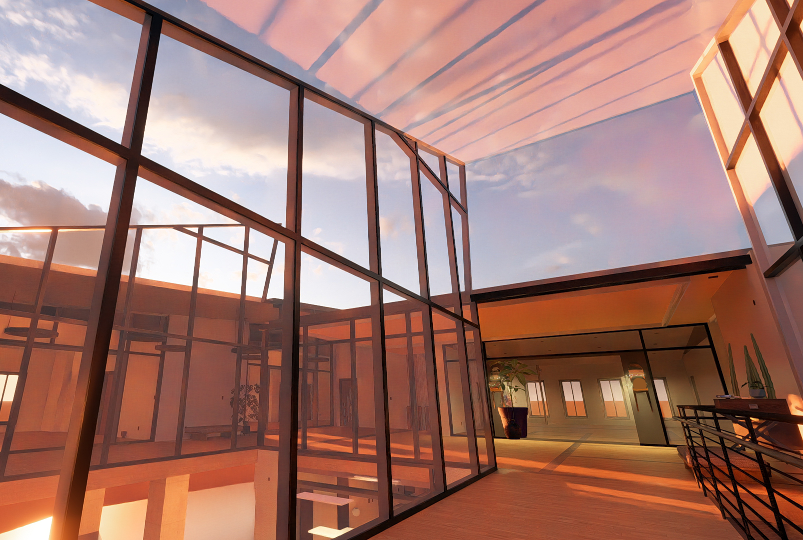 Fernweh Plaza Custom Curtain Wall and Glass Roof