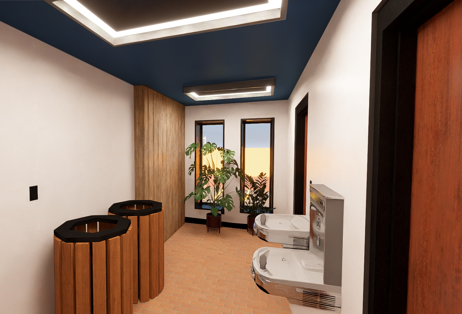 Fernweh Plaza Restroom Entryway
