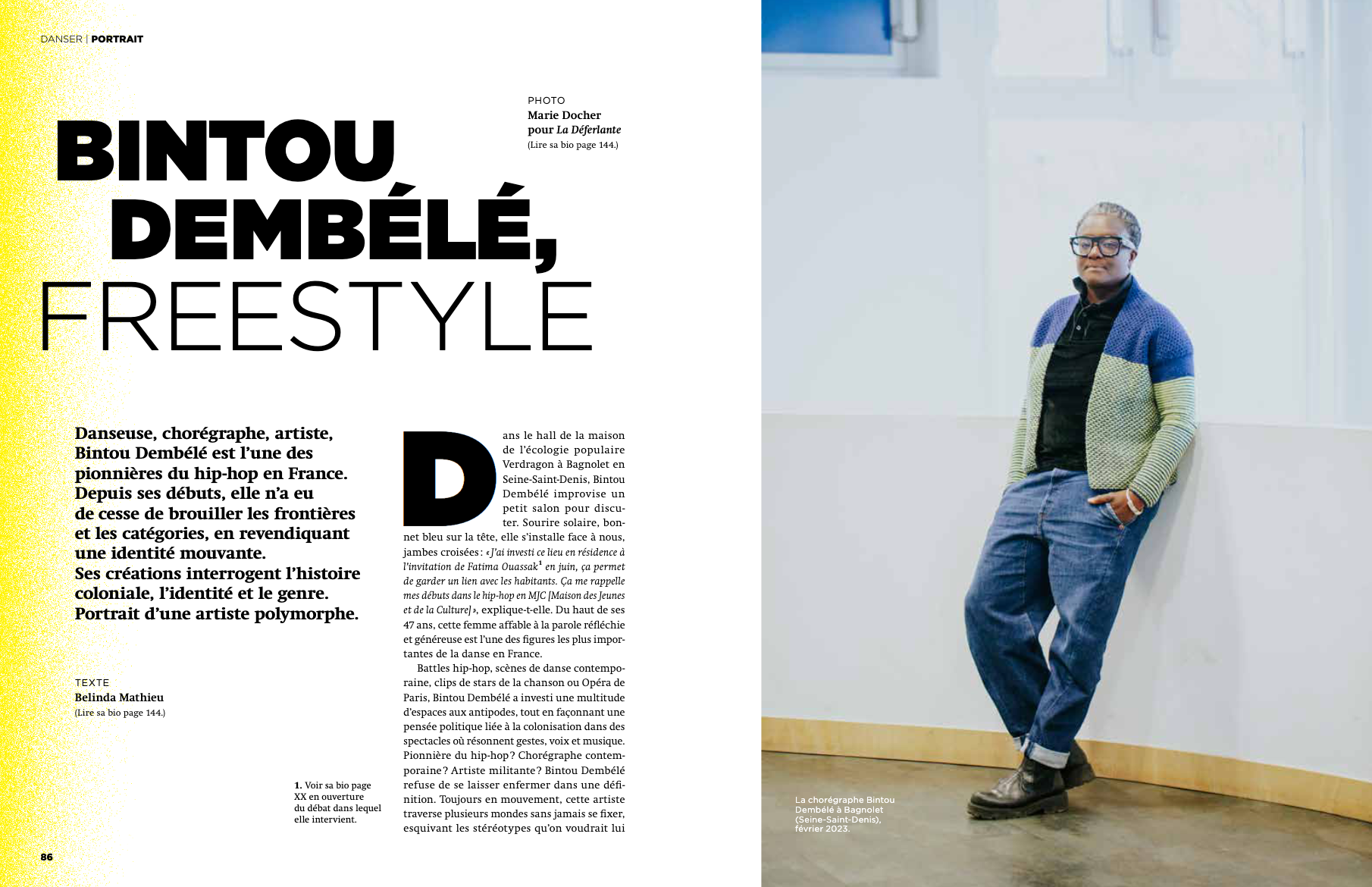 Bintou Dembele, chorégraphe, danseusee