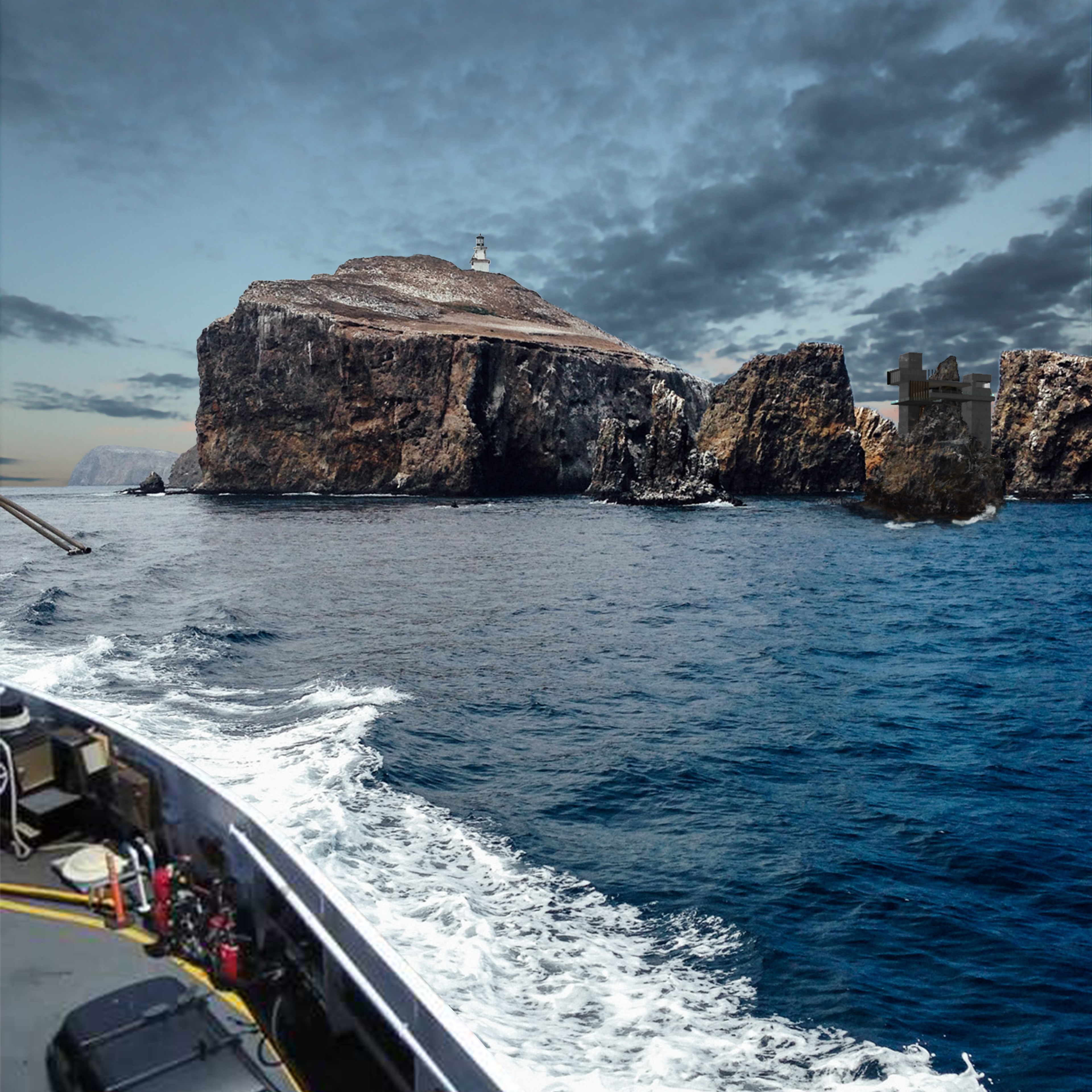 Composited Image of Anacapa Island - On the Rocks!