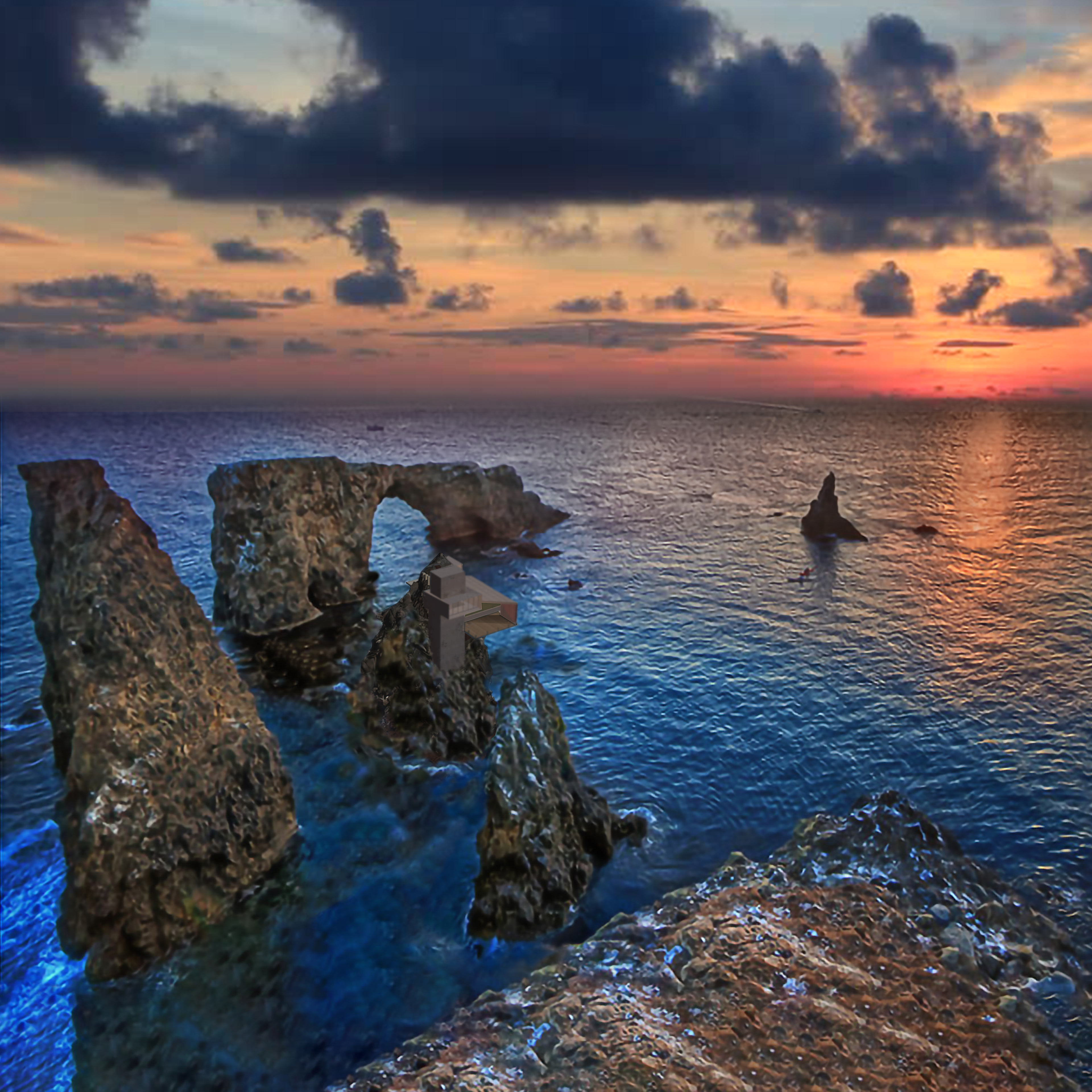 Composited On the Rocks! - View from the Anacapa Island