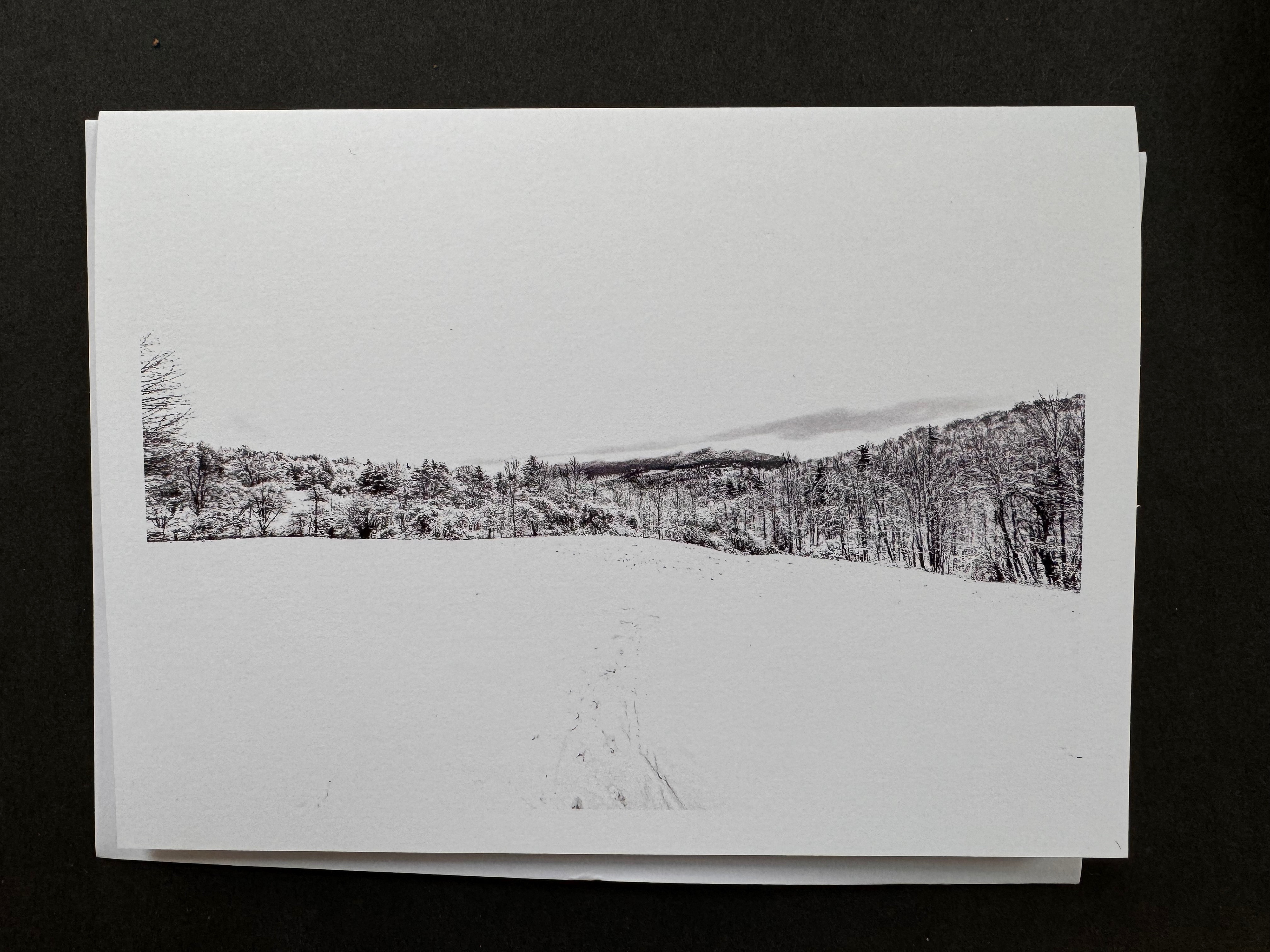 winter hill photograph: 5x7" greeting card
