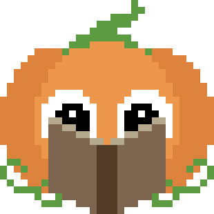 pixel art pumpkin reading book