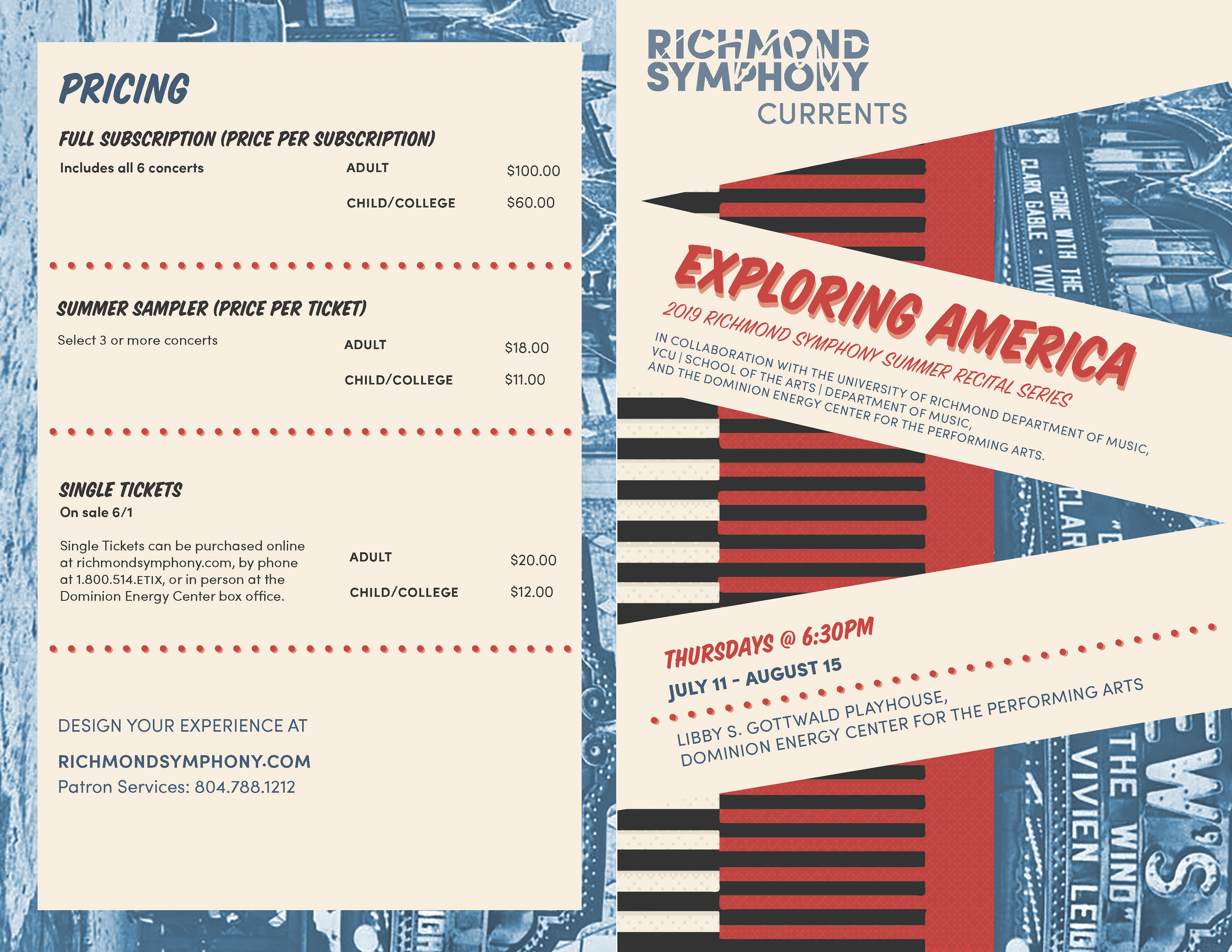 Summer Series Mini Brochure - Front & Back