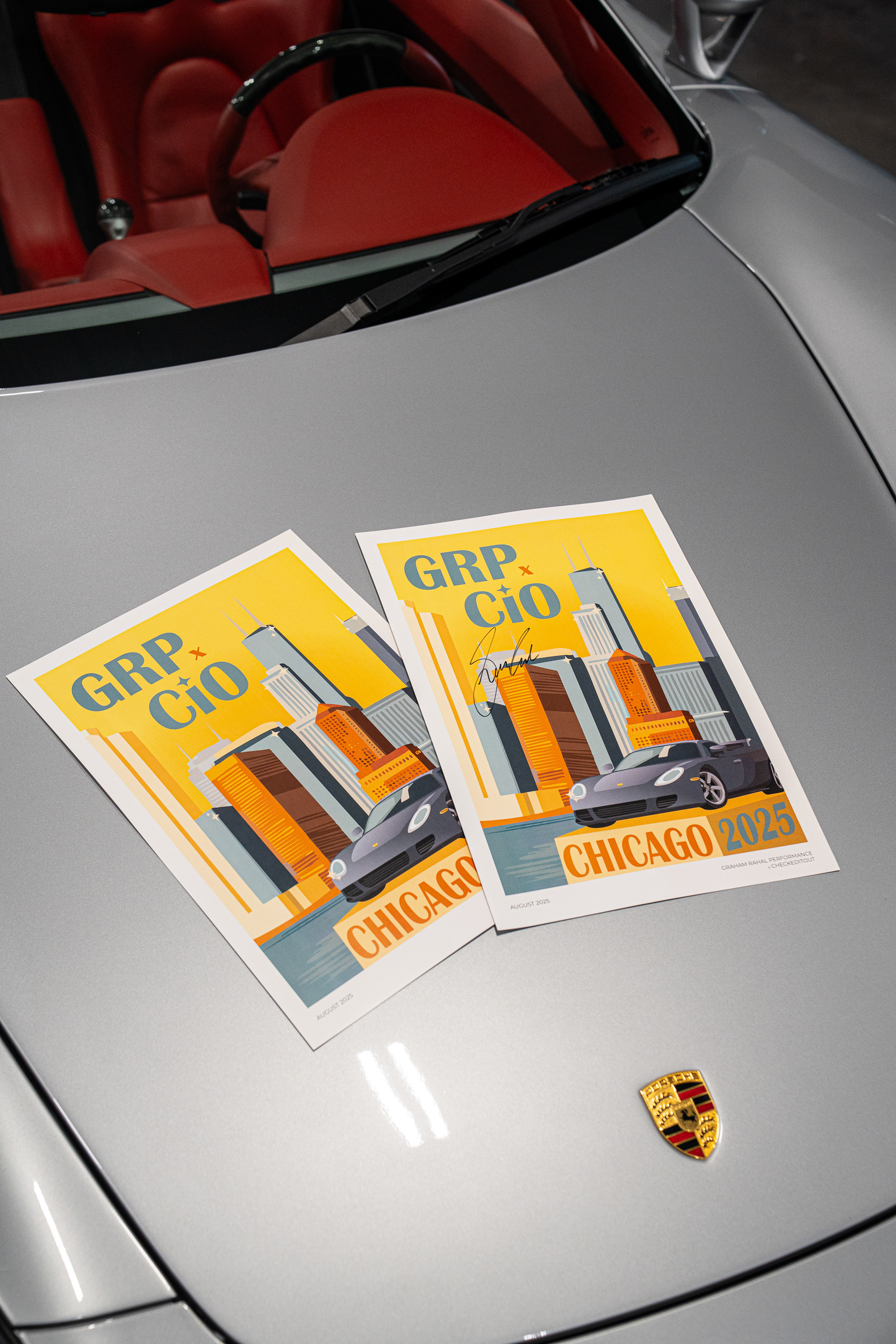 Poster for 2025 Car Show. Drawn in Adobe Illustrator.