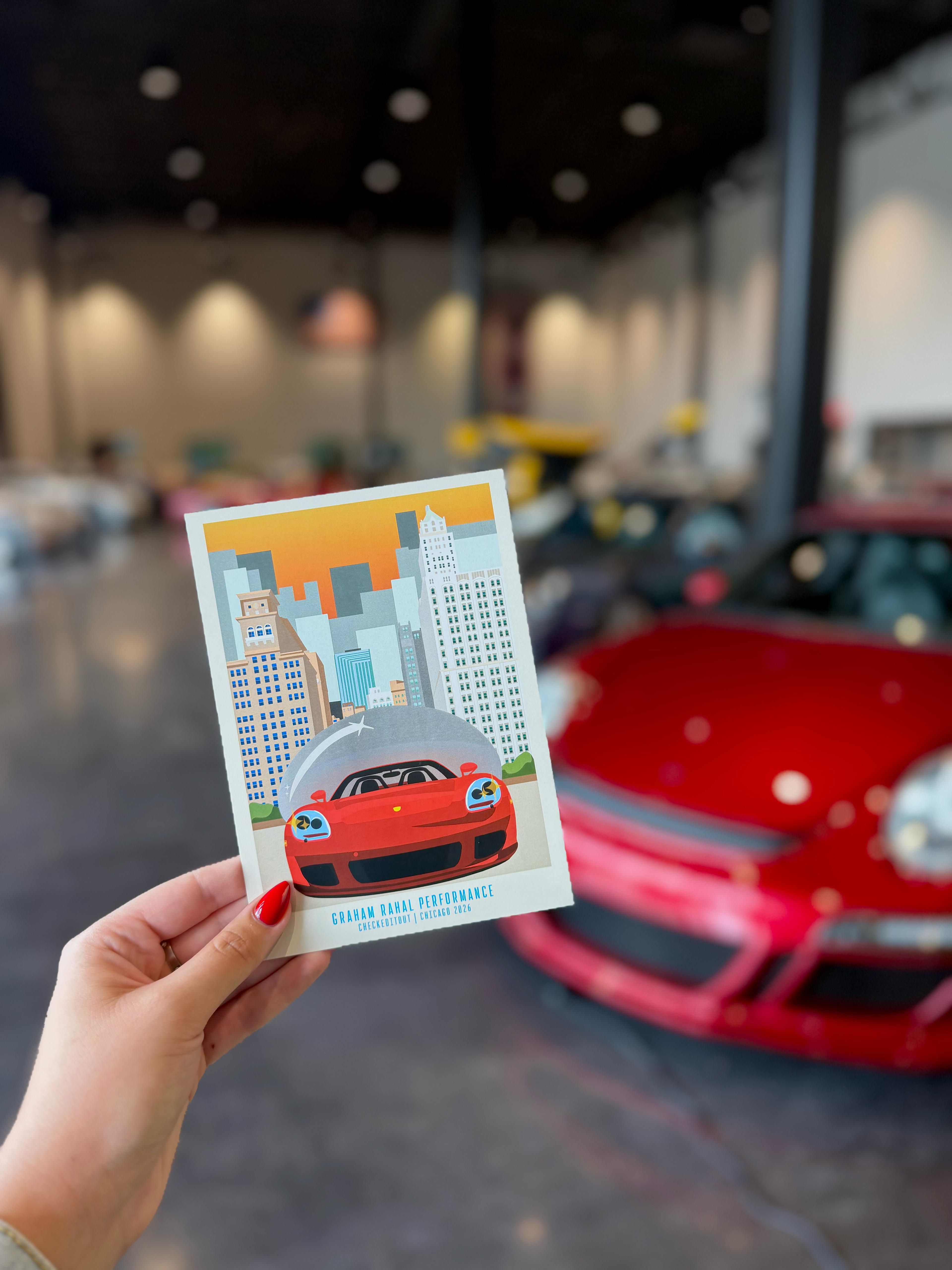Poster for 2026 Car Show. Drawn in Adobe Illustrator.