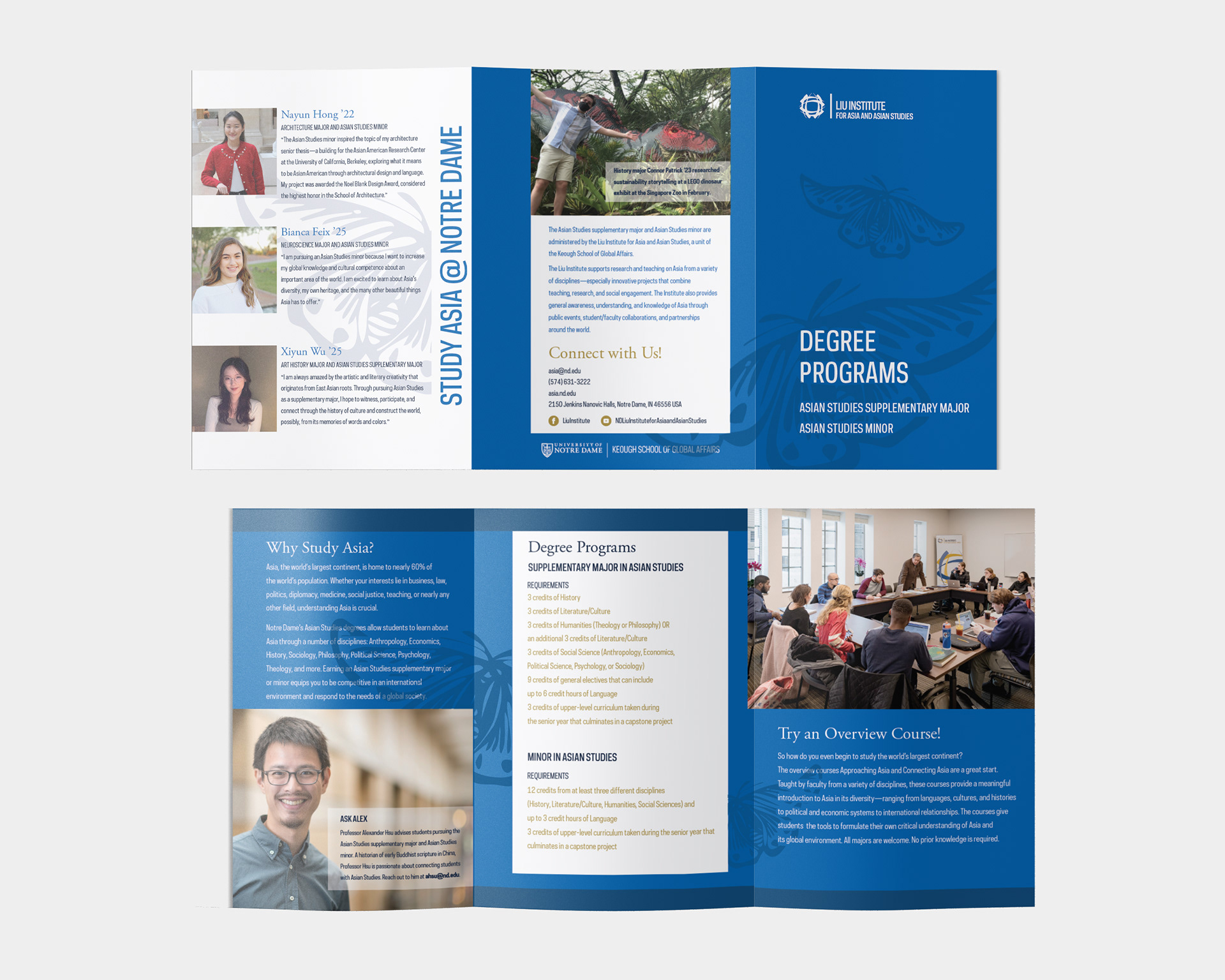 Brochure Design | Liu Institute | University of Notre Dame