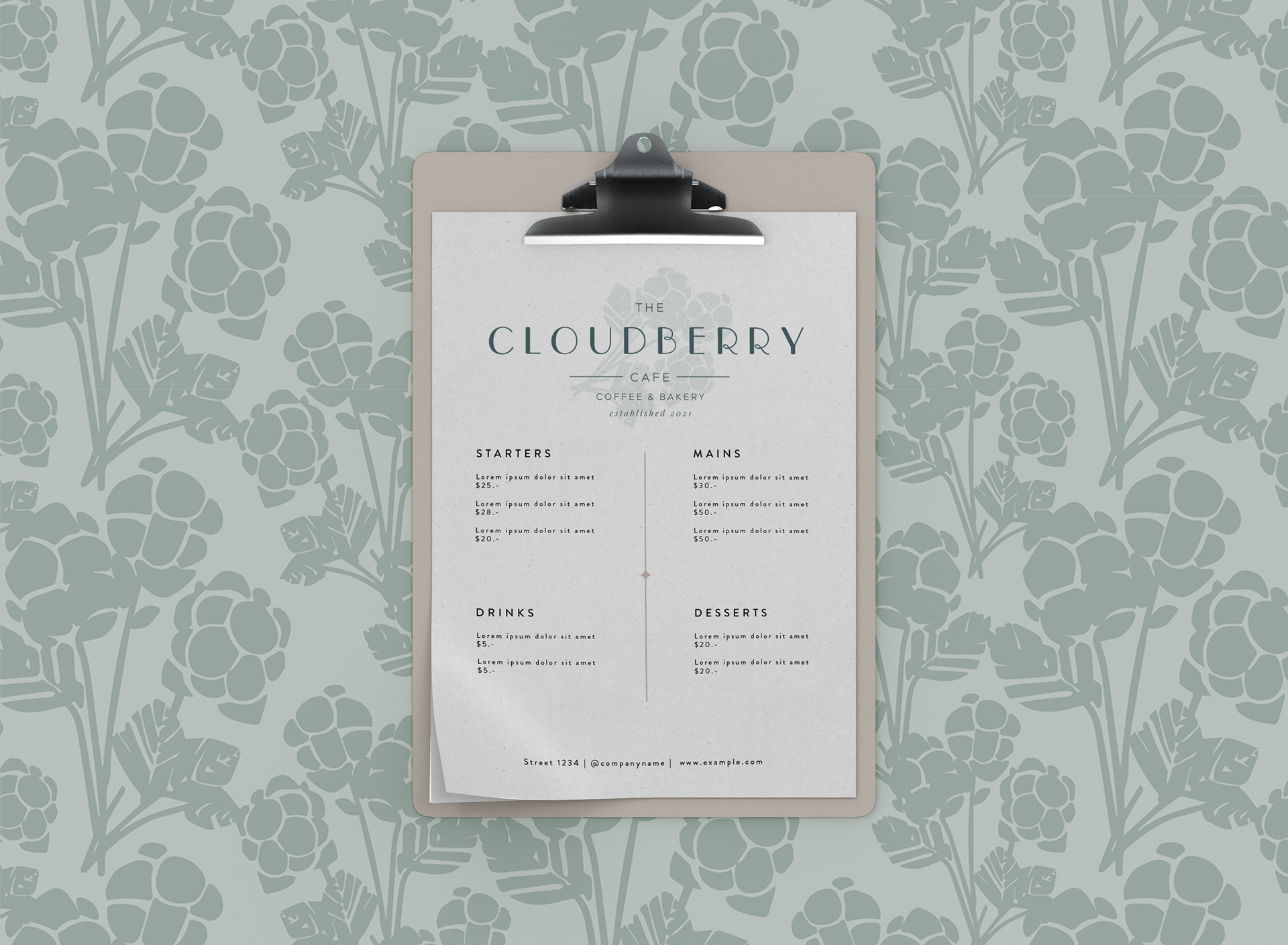 Cloudberry Cafe Graphic Package