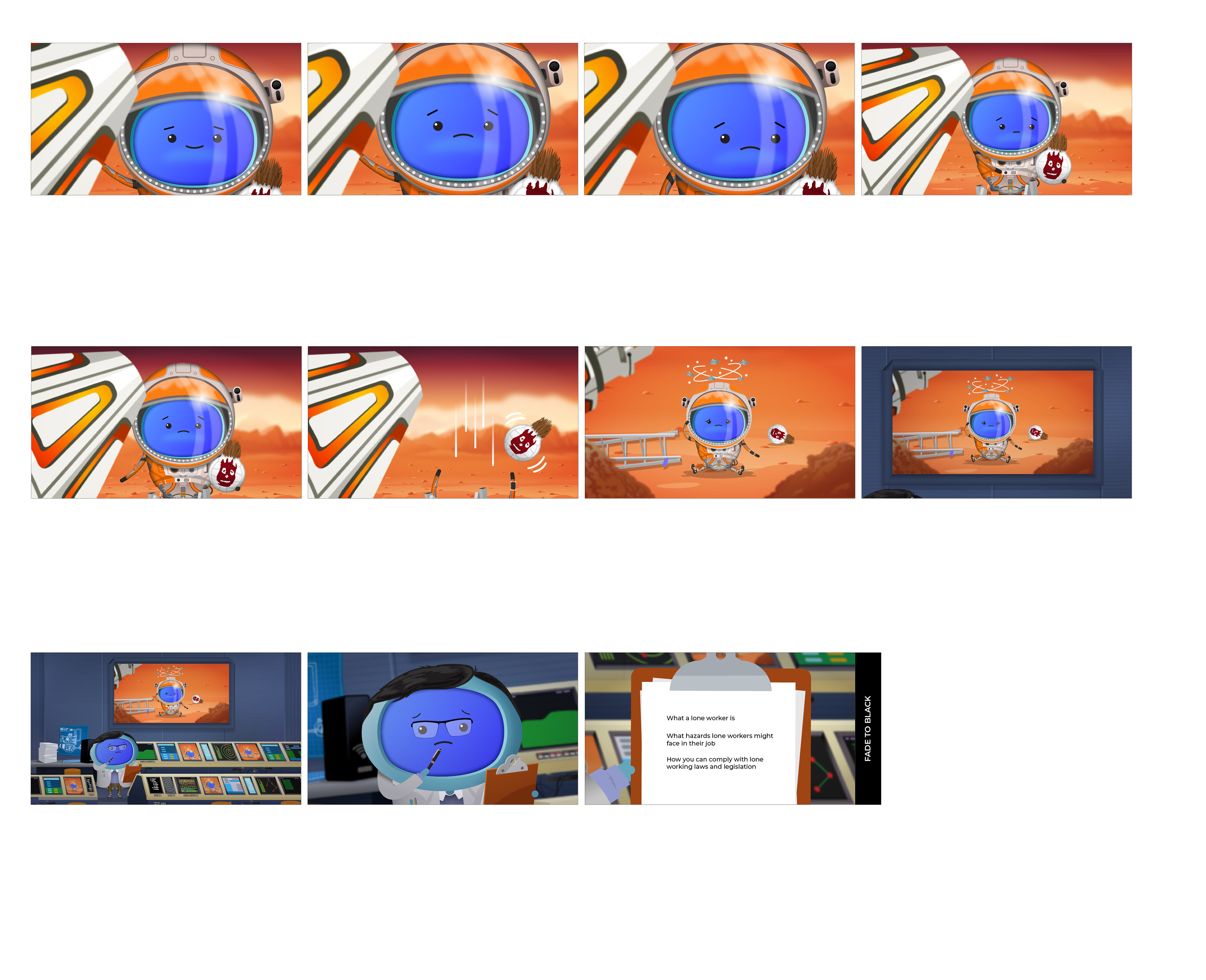 Lone Working storyboard