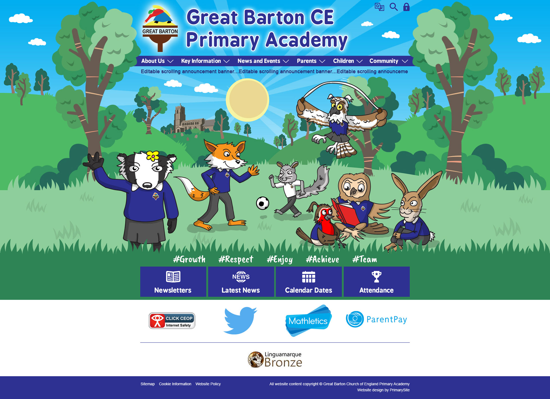 Great Barton CE Primary Academy website design