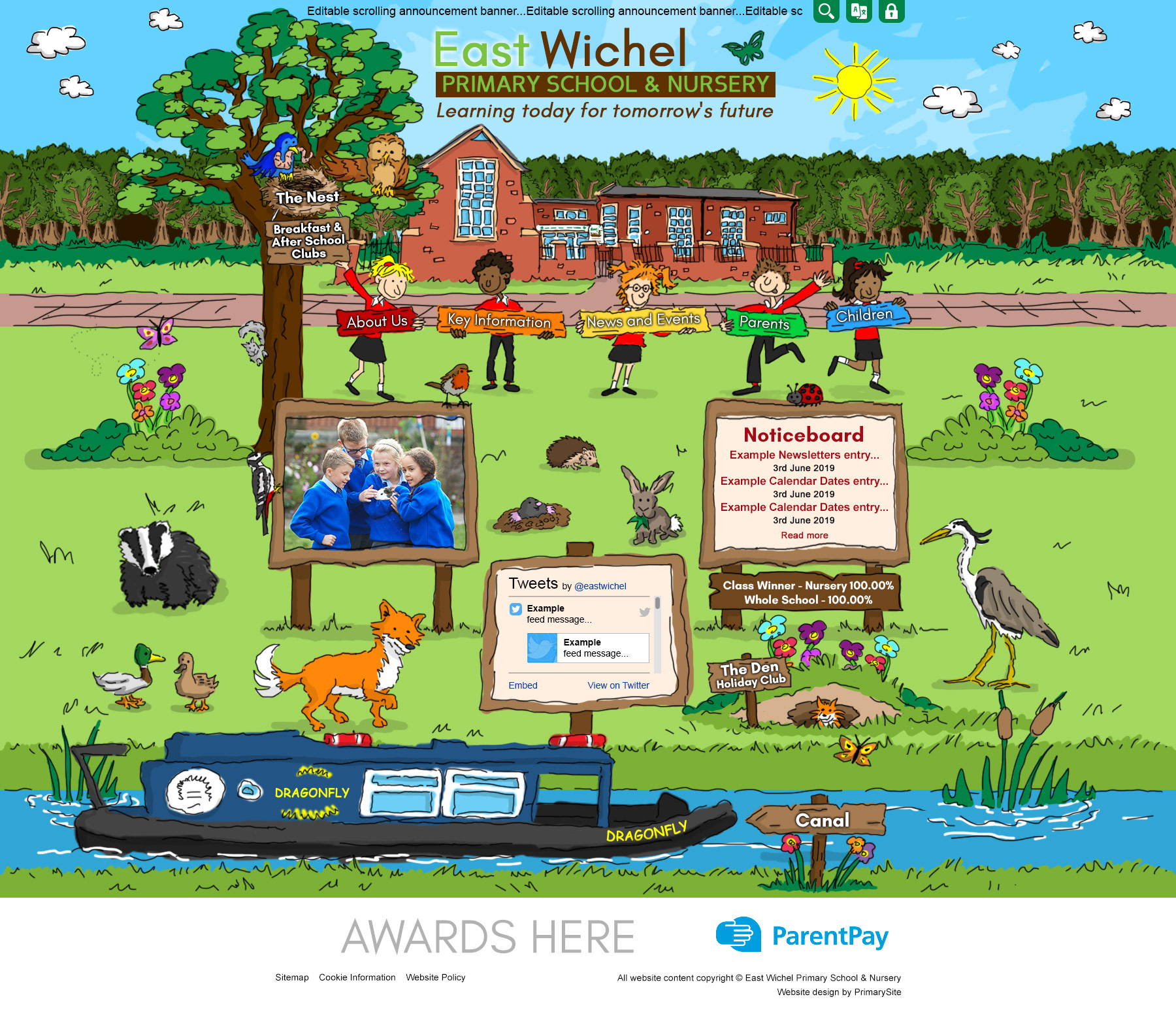 East Wichel Primary School and Nursery website design
