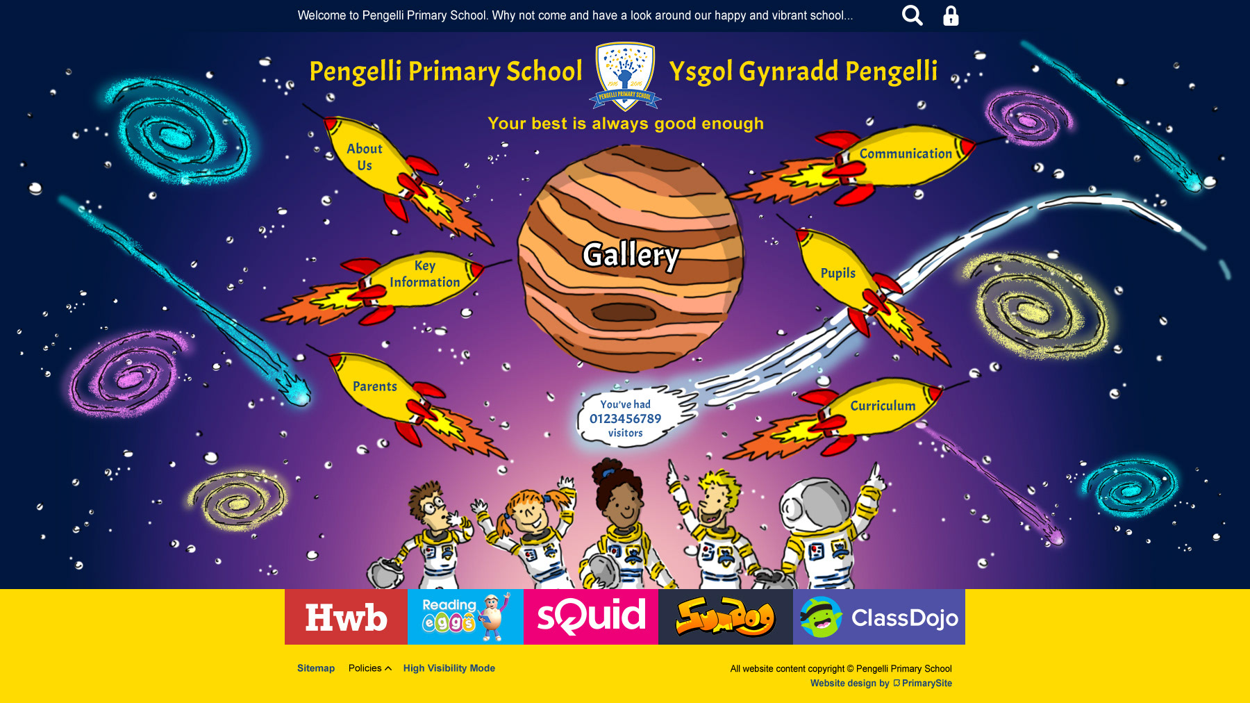 Pengelli Primary School website design