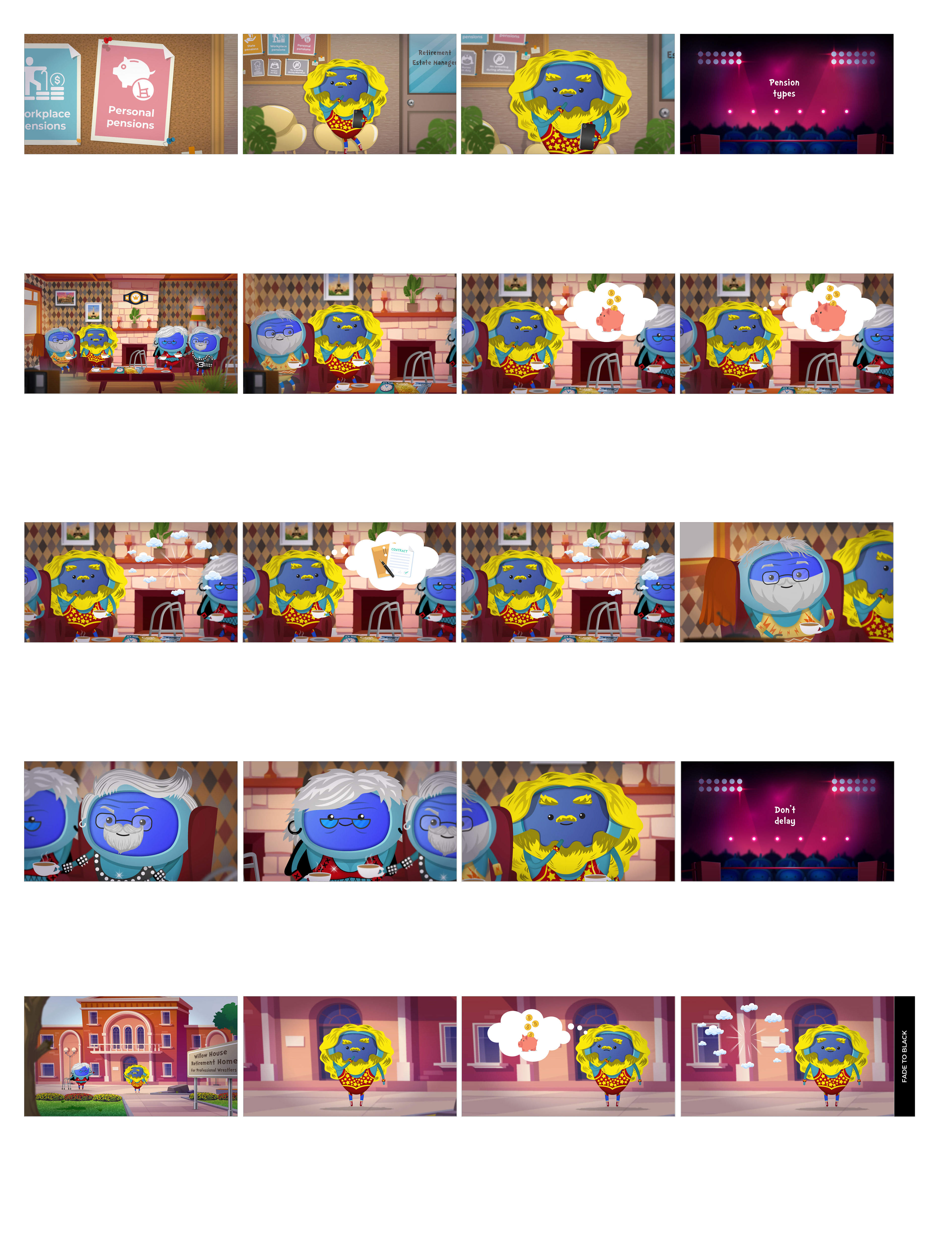 How Pensions Work storyboard