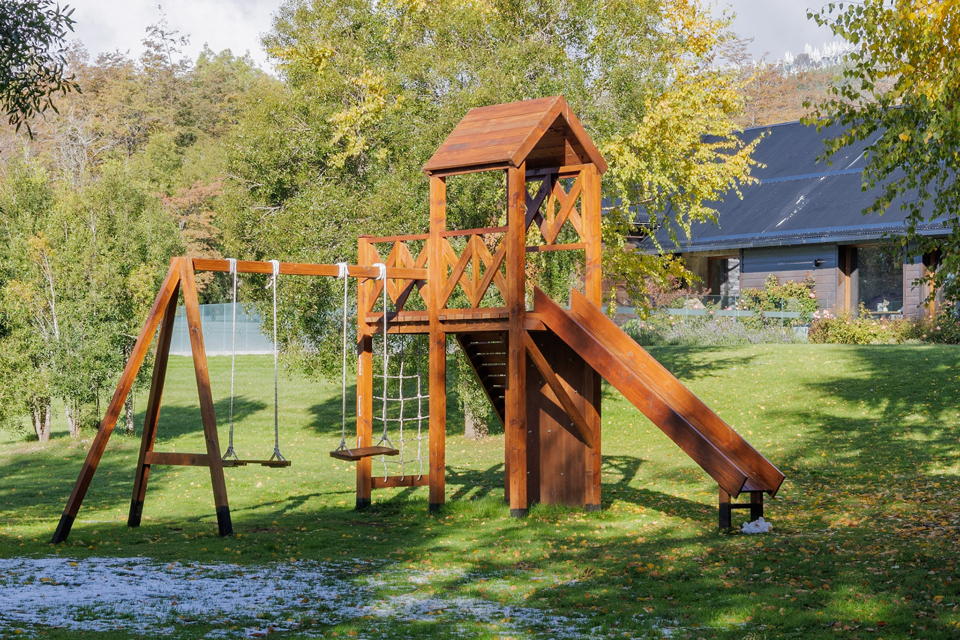 Fotografía de amenities de un barrio privado llamado Barrancas de Melipal ubicado en San Carlos de Bariloche.