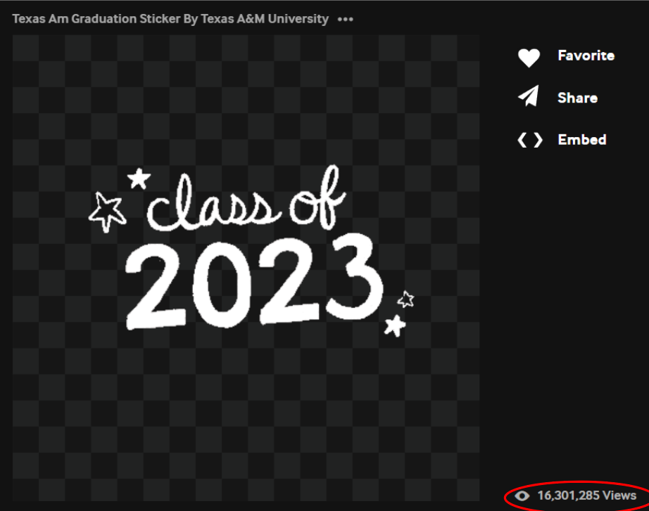 16+ million views achieved on class GIF