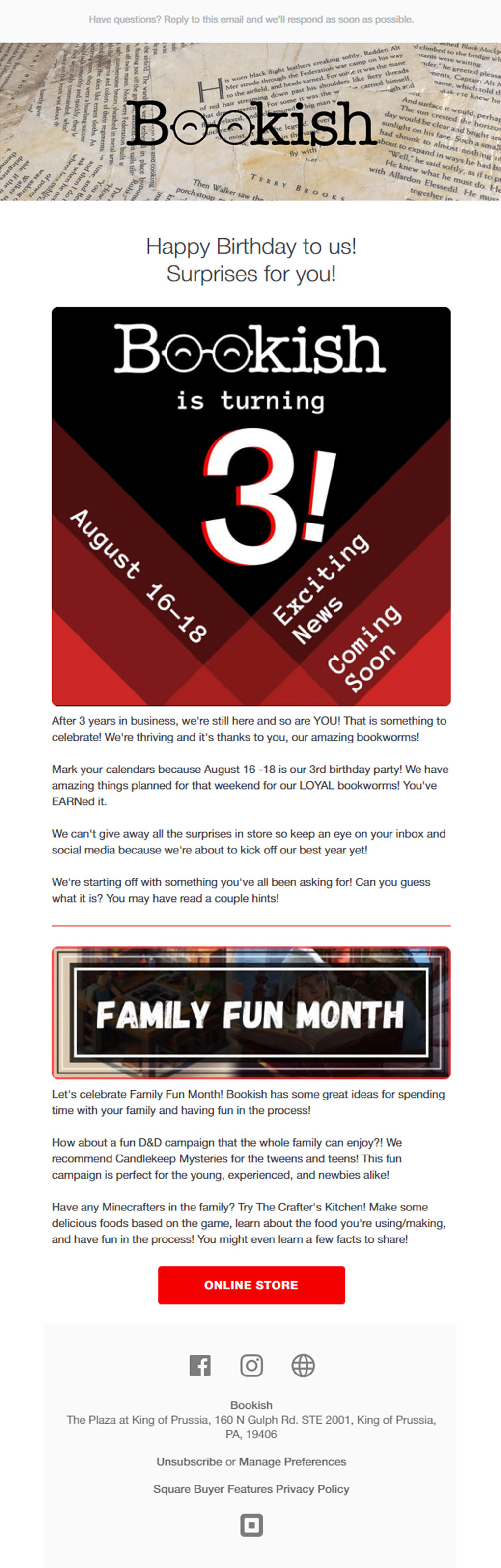 Project: Monthly Newsletter | Role: Writer & Designer