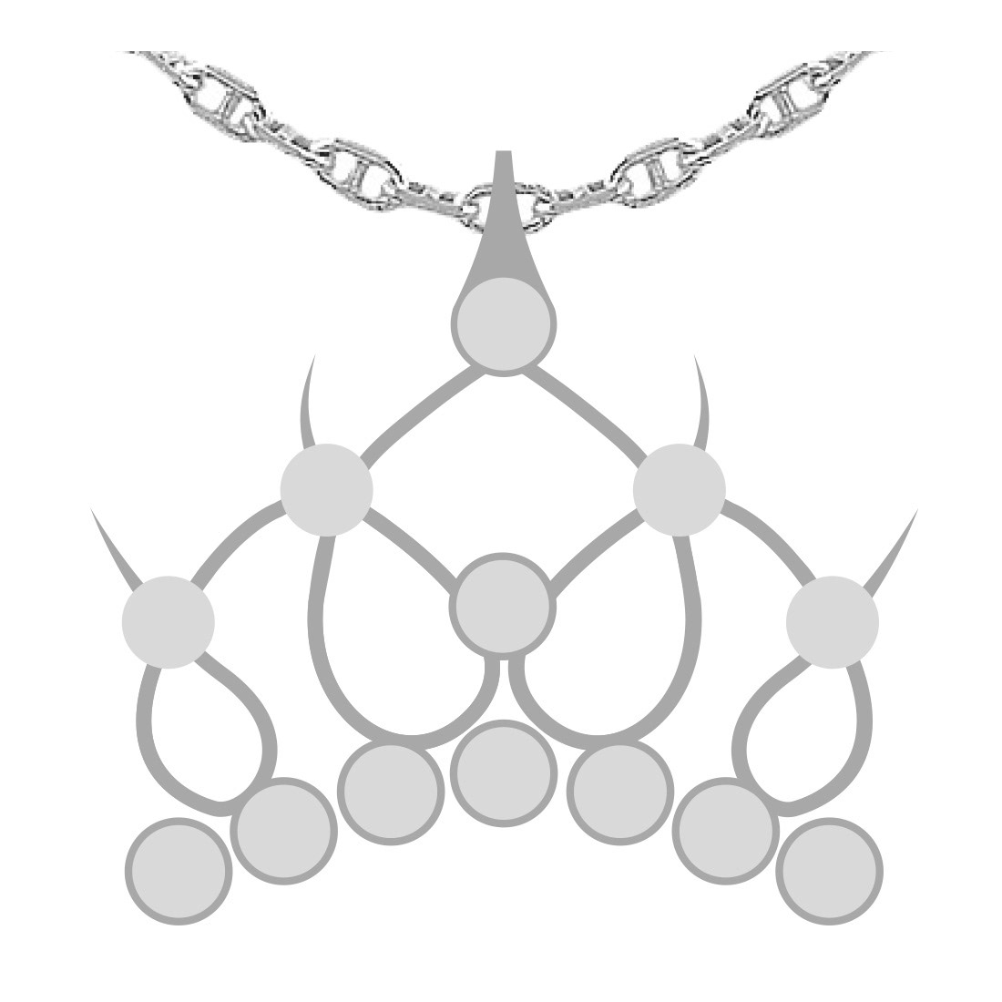 Schematic for a Metalwork Pin with Rhinestones