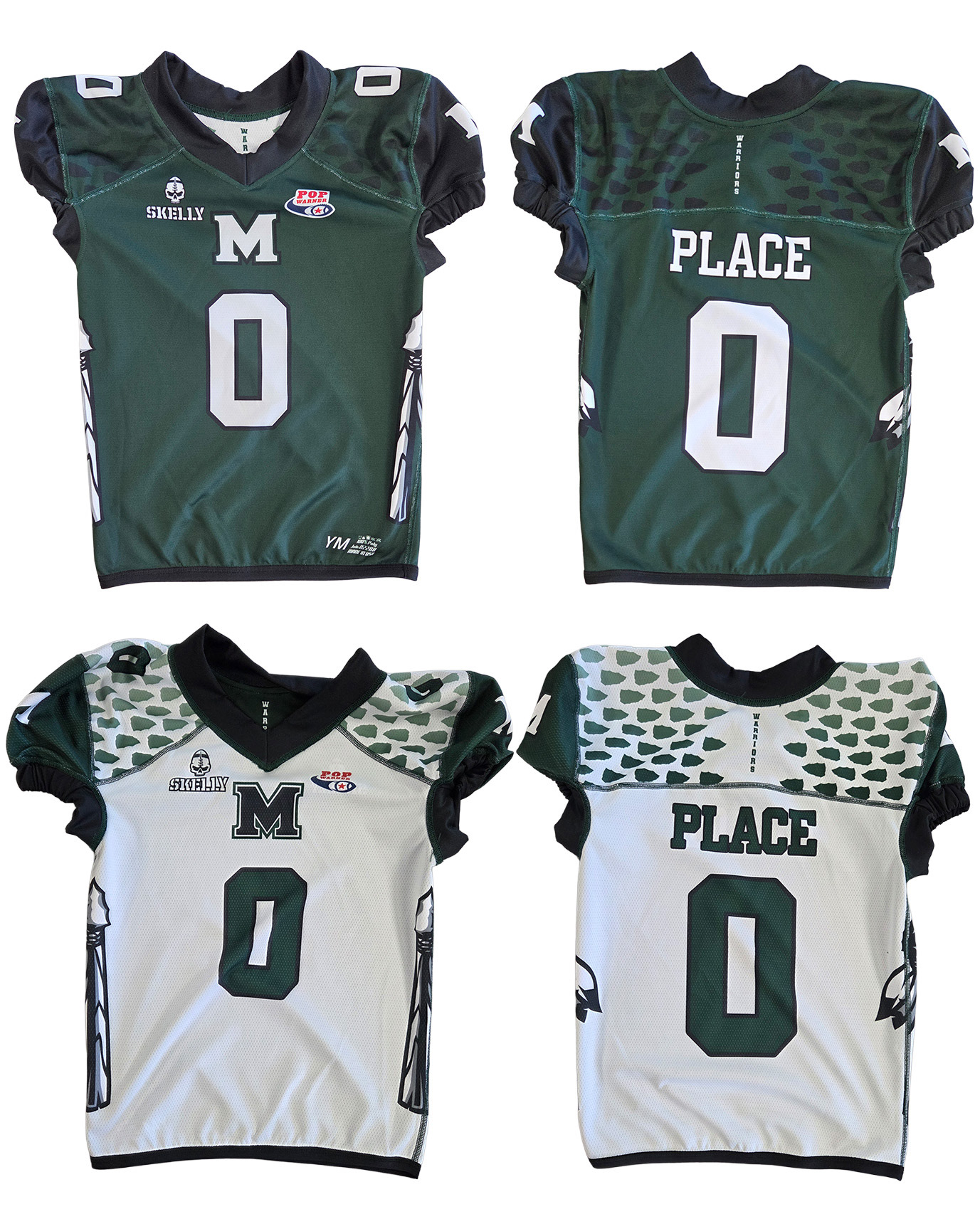 Sublimated Reversible Football Jersey for Junior Varsity High School