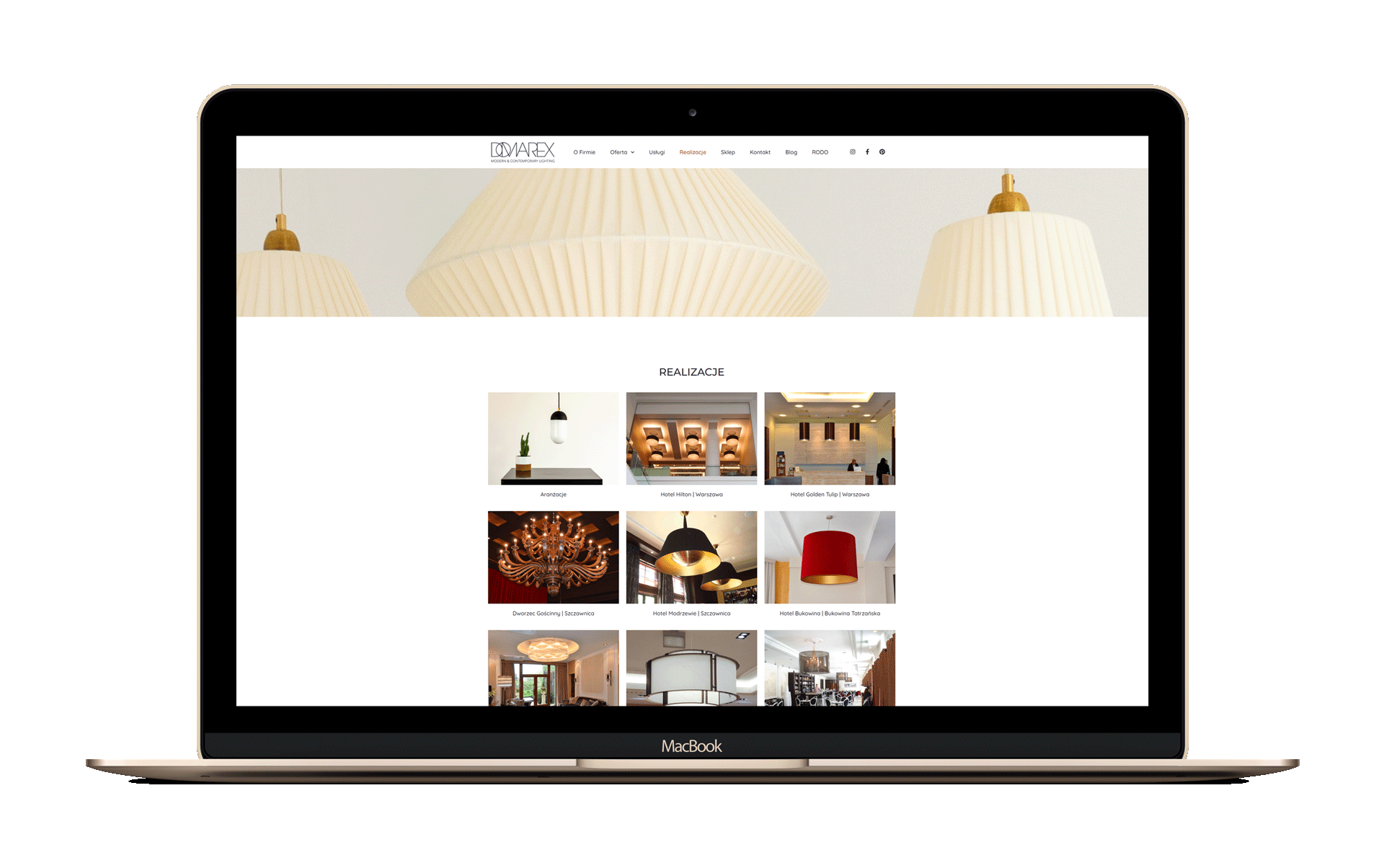 Nowa strona internetowa polskiego producenta lamp.
