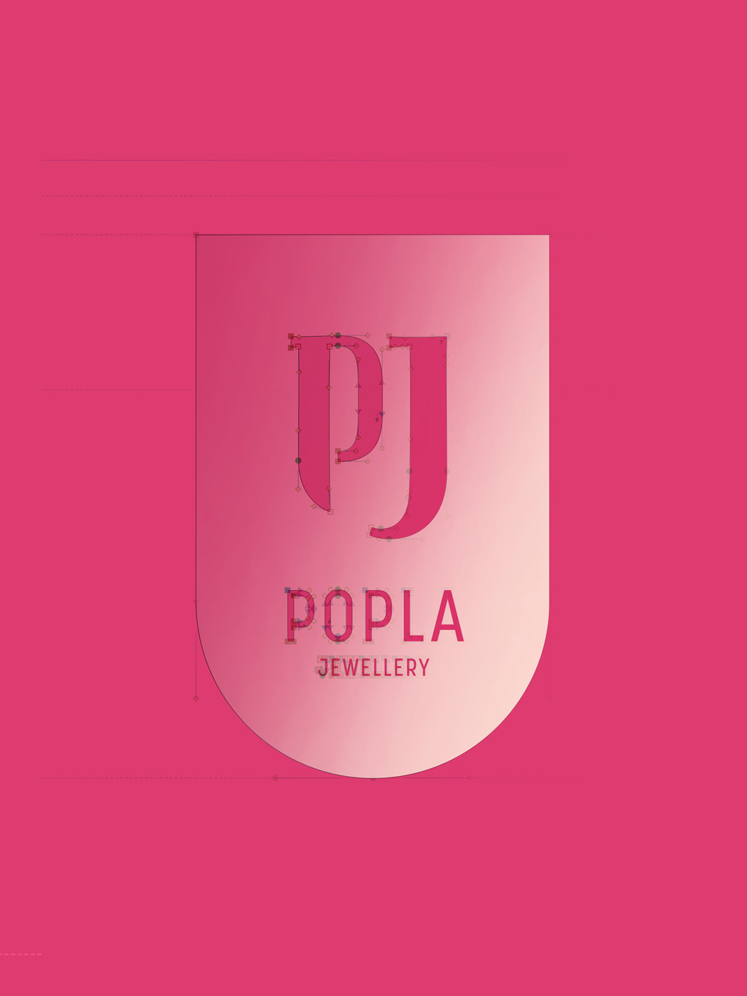 Projekt i konstrukcja logotypu marki Popla Jewellery.
