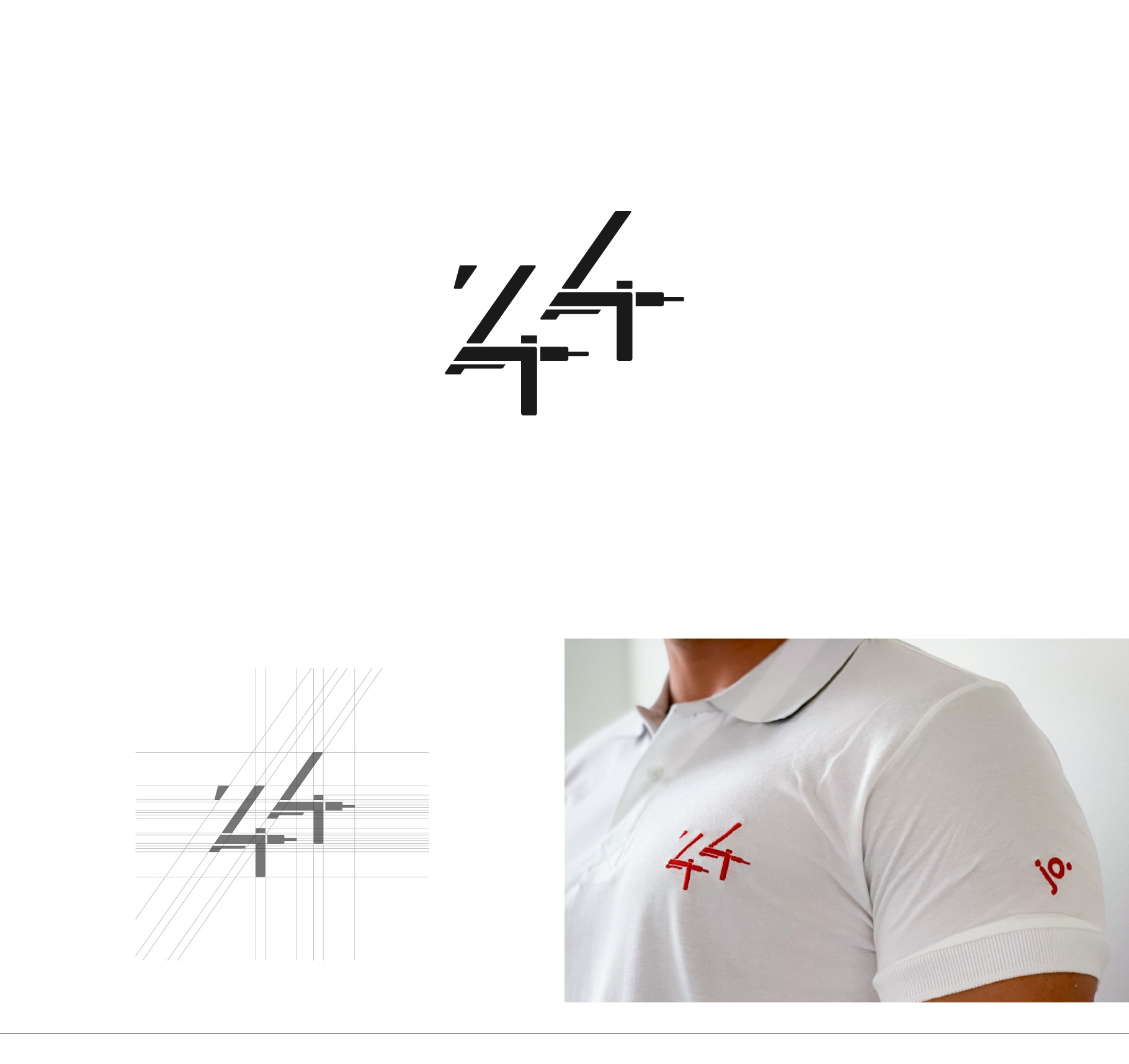Znak okolicznościowy i projekt logo na rocznicę Powstania Warszawskiego '44, projekt graficzny emblematu, creepart.