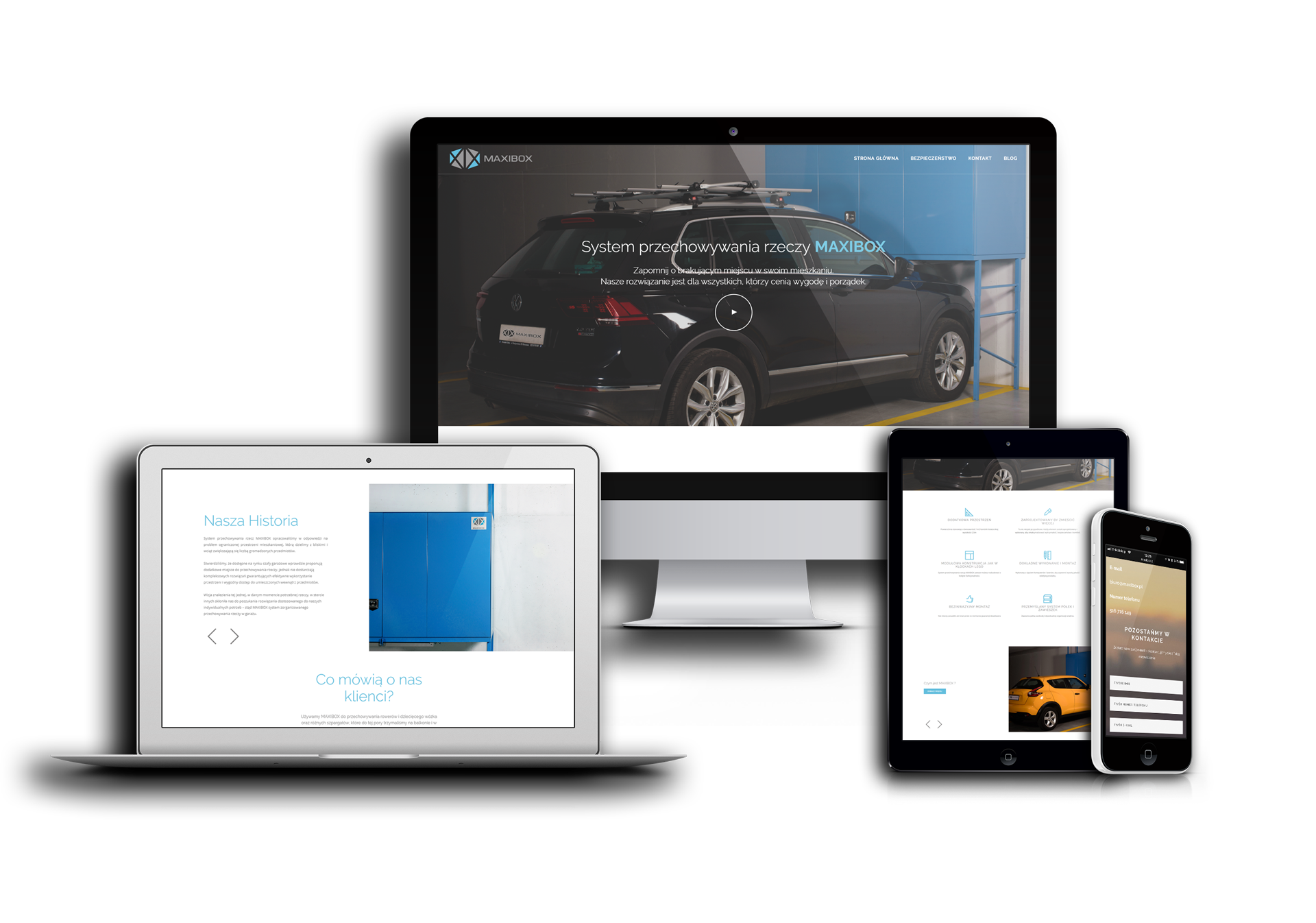 Projekt responsywnej strony internetowa Maxibox.