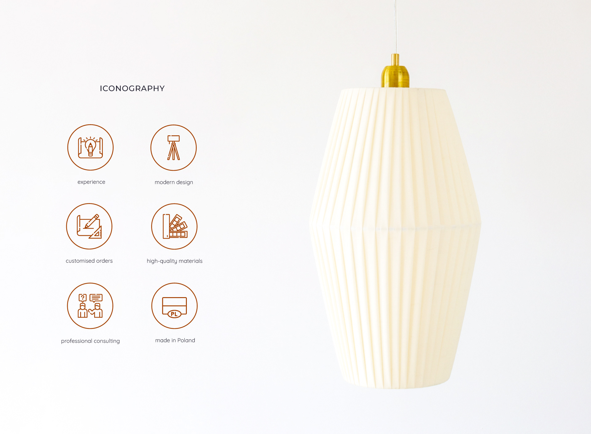 Ikonografia jako integralna część komunikacji wizualnej dla polskiego producenta lamp.