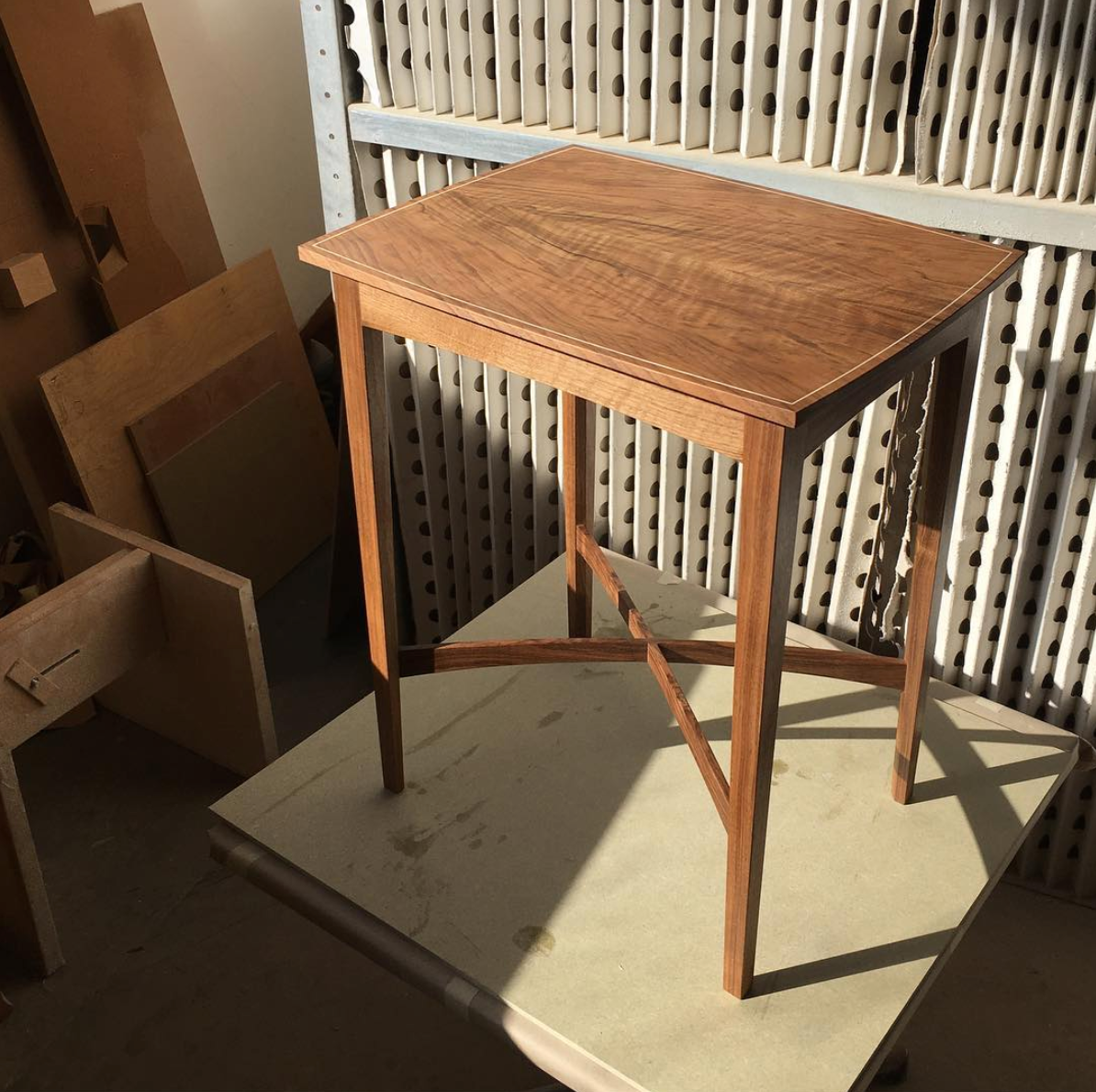 Walnut table, made for Barnsley Workshops