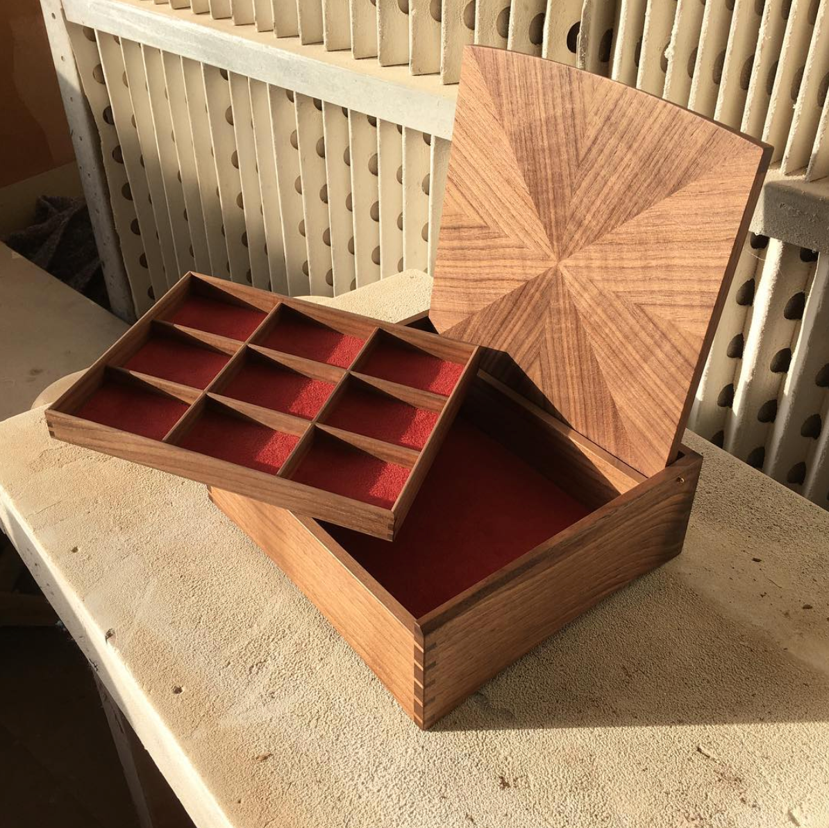 Walnut Dovetail Box, made for Barnsley Workshops