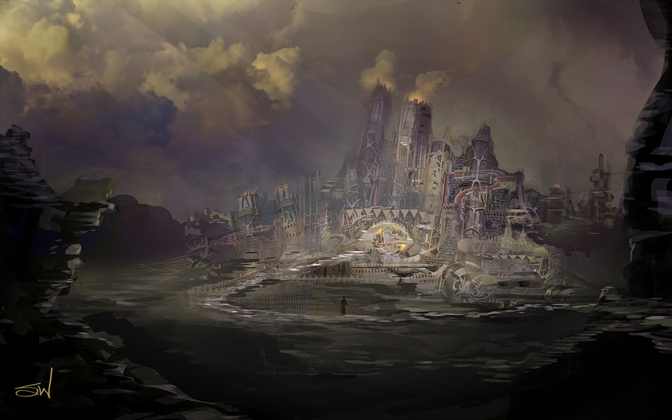 Concept art created in Photoshop