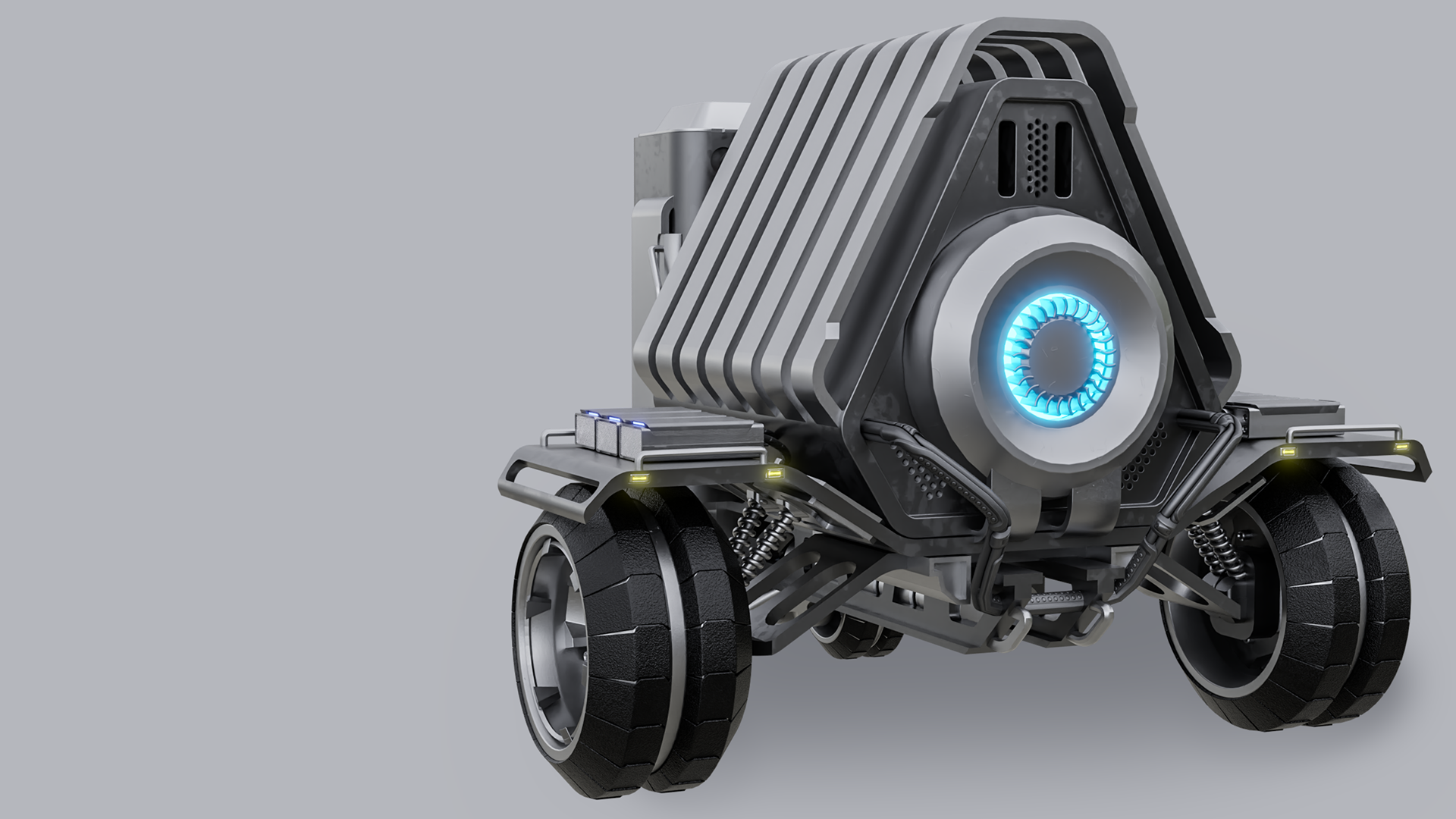 Hardsurface Modeling: Sci Fi Generator Created with Blender. Rendered in Cycles engine. Composited in Adobe Photoshop. Feb. 2023