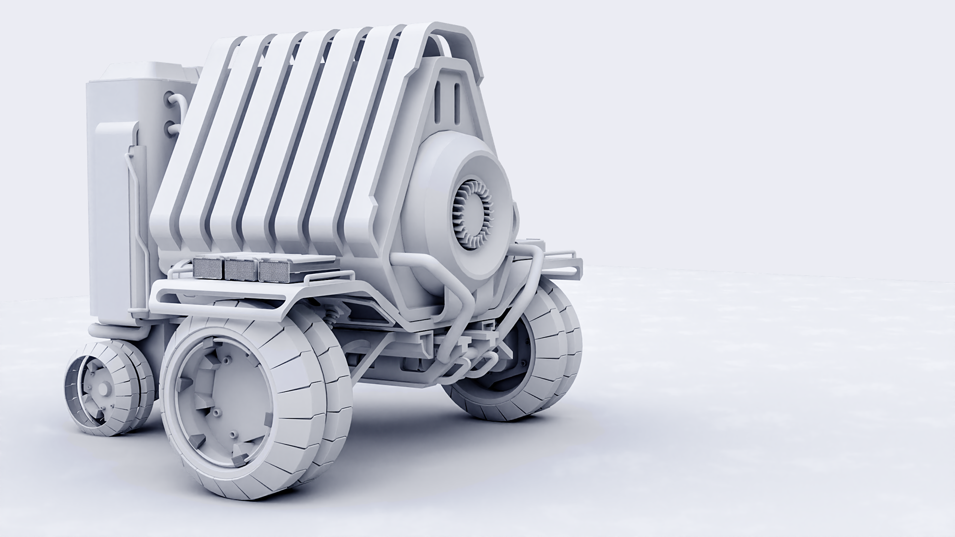 Hardsurface Modeling: Sci Fi Generator Created with Blender. Rendered in Cycles engine. Composited in Adobe Photoshop. Feb. 2023