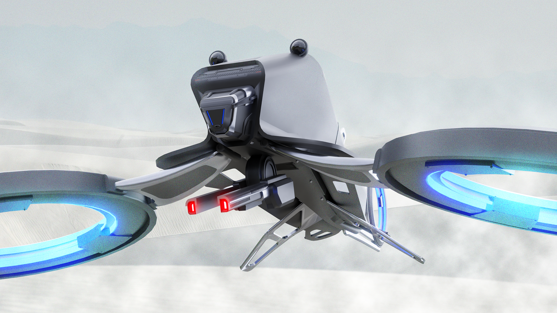 Sci Fi Drone - Sculpted in Blender 2023