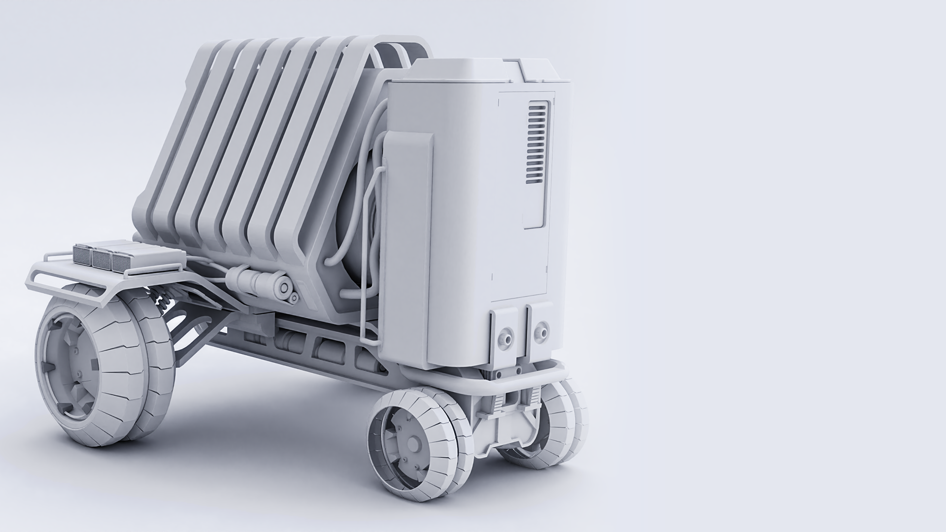 Hardsurface Modeling: Sci Fi Generator Created with Blender. Rendered in Cycles engine. Composited in Adobe Photoshop. Feb. 2023