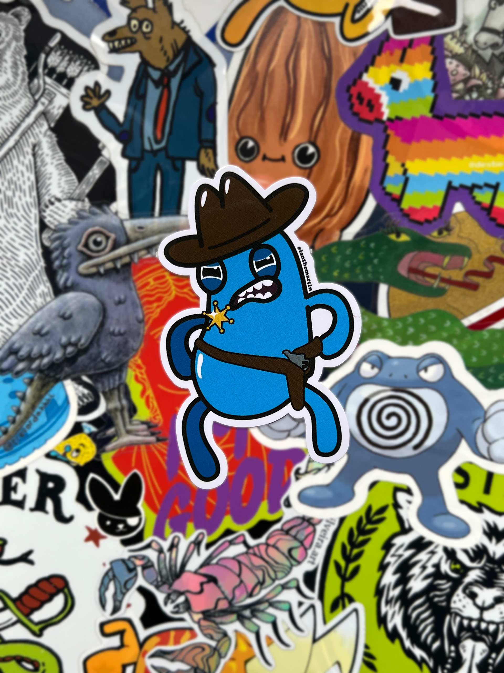 Cowboy Jelly Bean Sticker