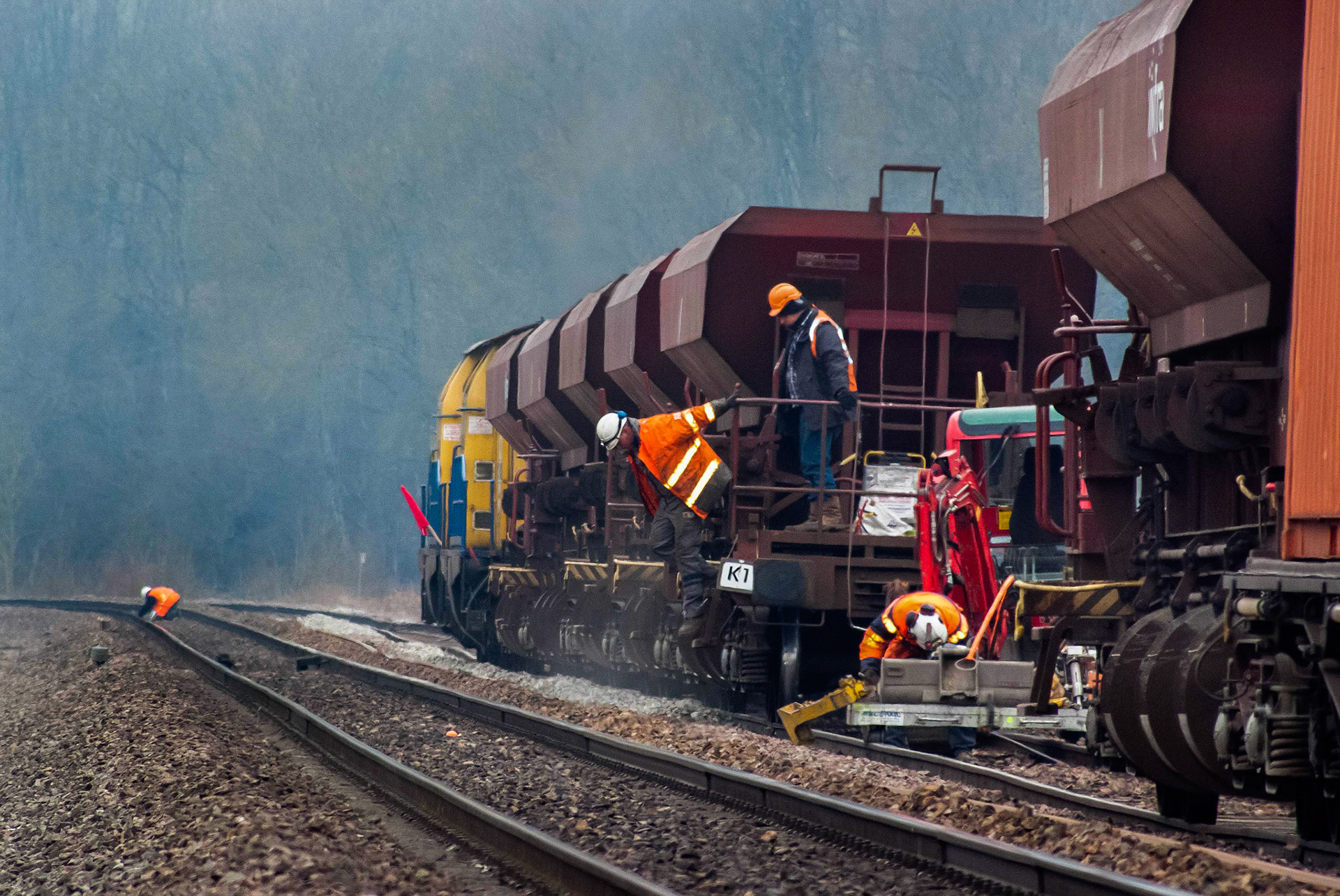 Reportage pour RFF - Chantier de remise en place du ballast - Langres