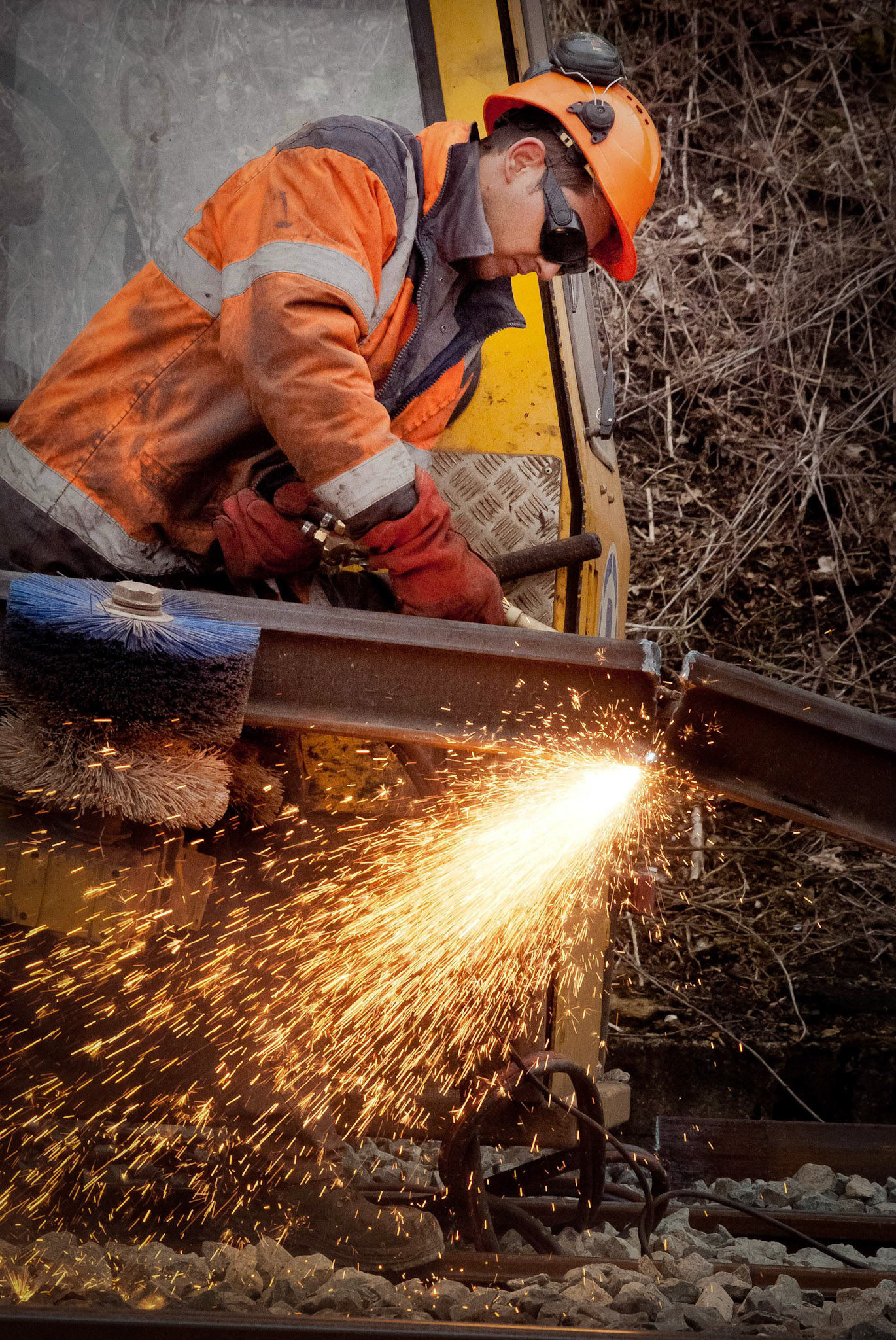 Reportage pour RFF - Chantier de remise en place du ballast - Langres