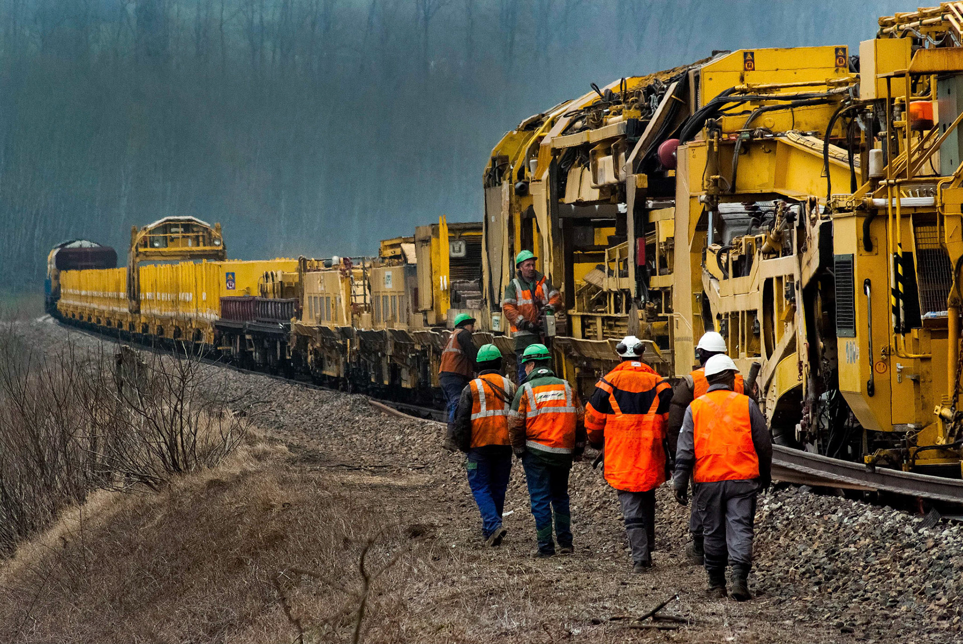 Reportage pour RFF - Chantier de remise en place du ballast - Langres