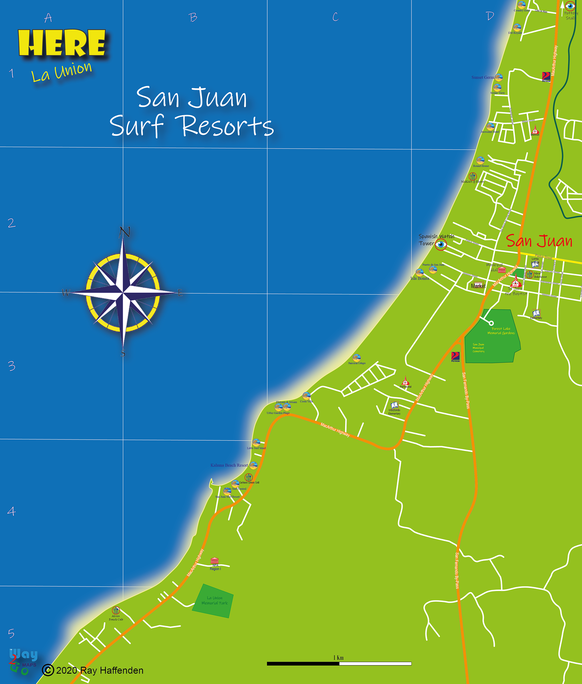Map of San Juan - La Union - Philippines