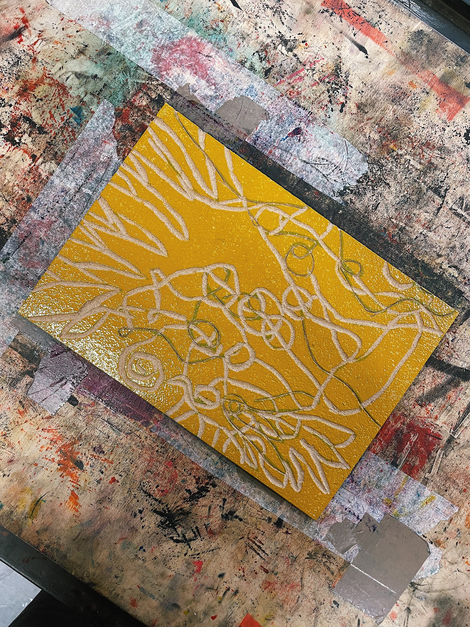 carved out doodle print