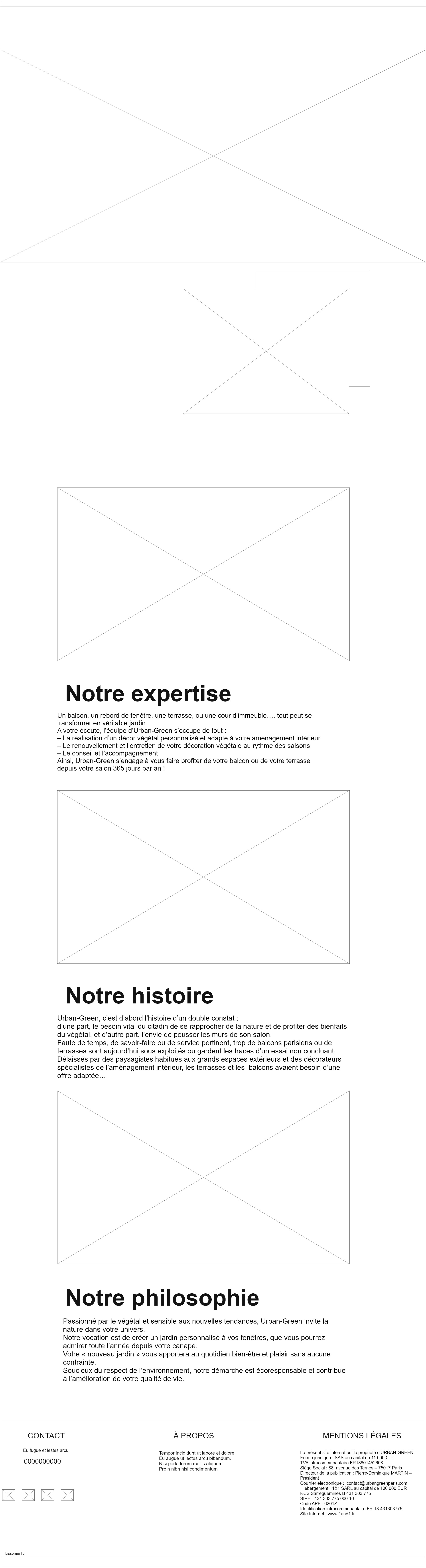 Wireframe Page d'accueil