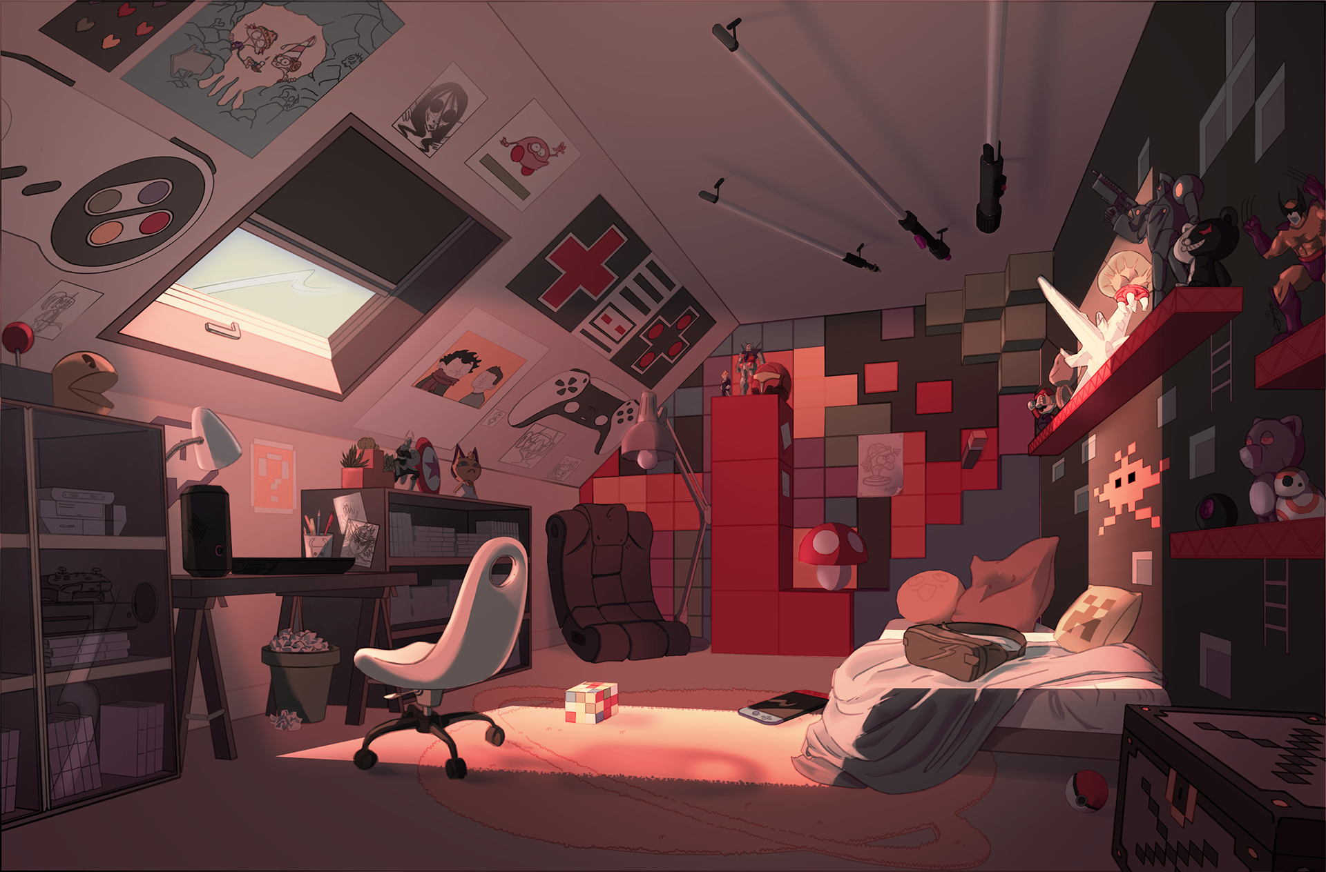 Chambre de Kid Paddle, layout & colorisation