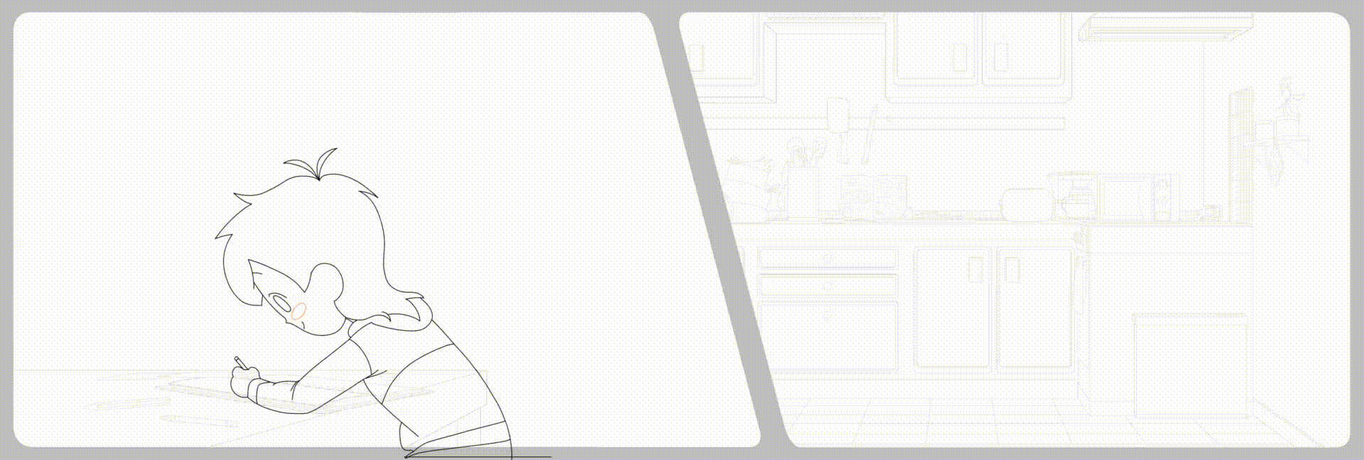 Line - Plan en collaboration avec Mélina Goncalves - Background par William Tripiana - Toon Boom Harmony - 2024