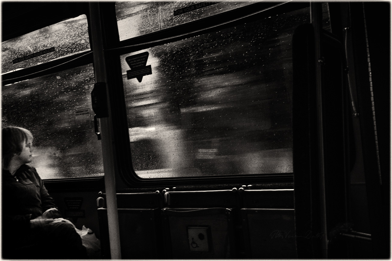 Alone on the Bus PH2471a BW -0881