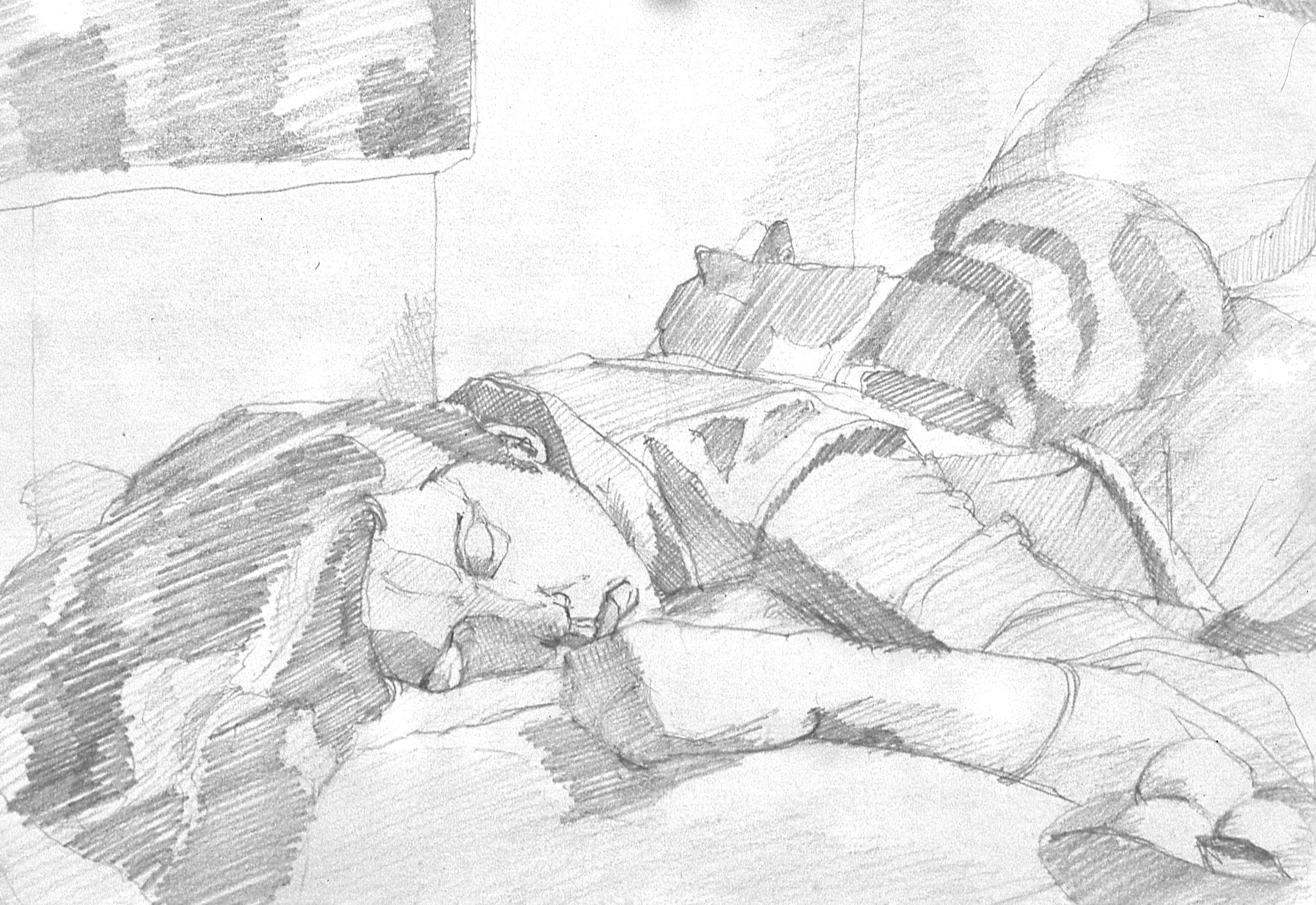 Portrait Line, pencil on paper
