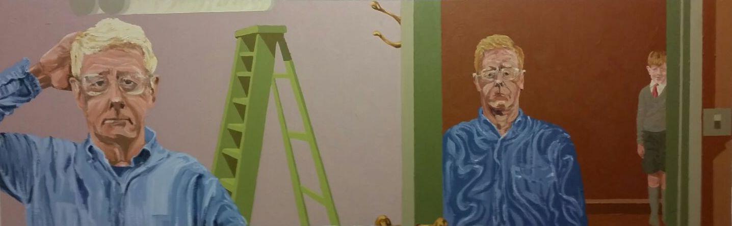 Double self-portrait, acrylic on canvas