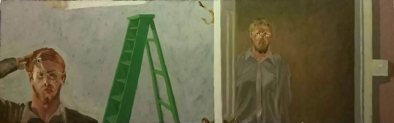 Double self-portrait, oil on canvas