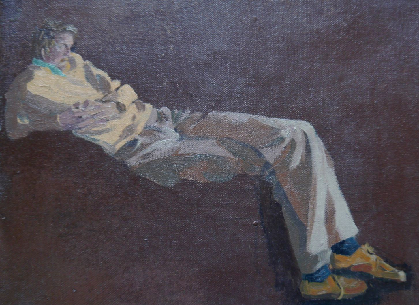 Roger Conlon, oil study on canvas